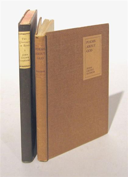 2 vols Ransom John Crowe Poems 4aa04
