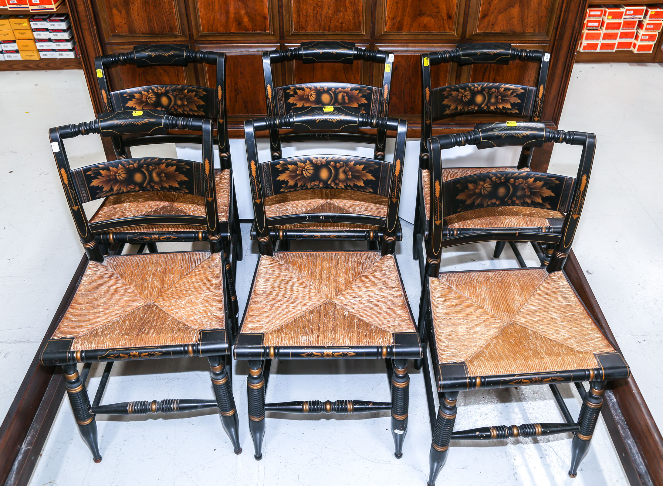 SET OF SIX HITCHCOCK SIDE CHAIRS