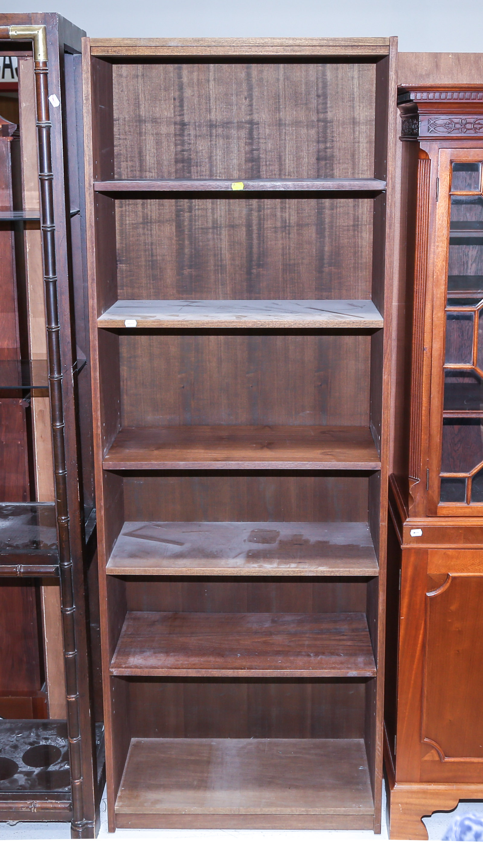 WALNUT BOOKCASE 76 1/4 in. H., approximately