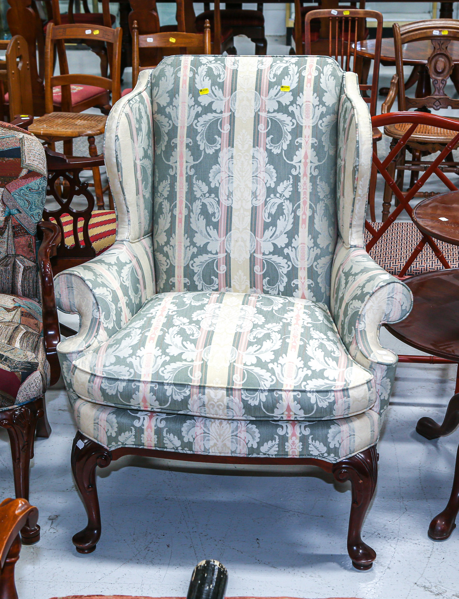 SOUTHWOOD QUEEN ANNE STYLE WING CHAIR