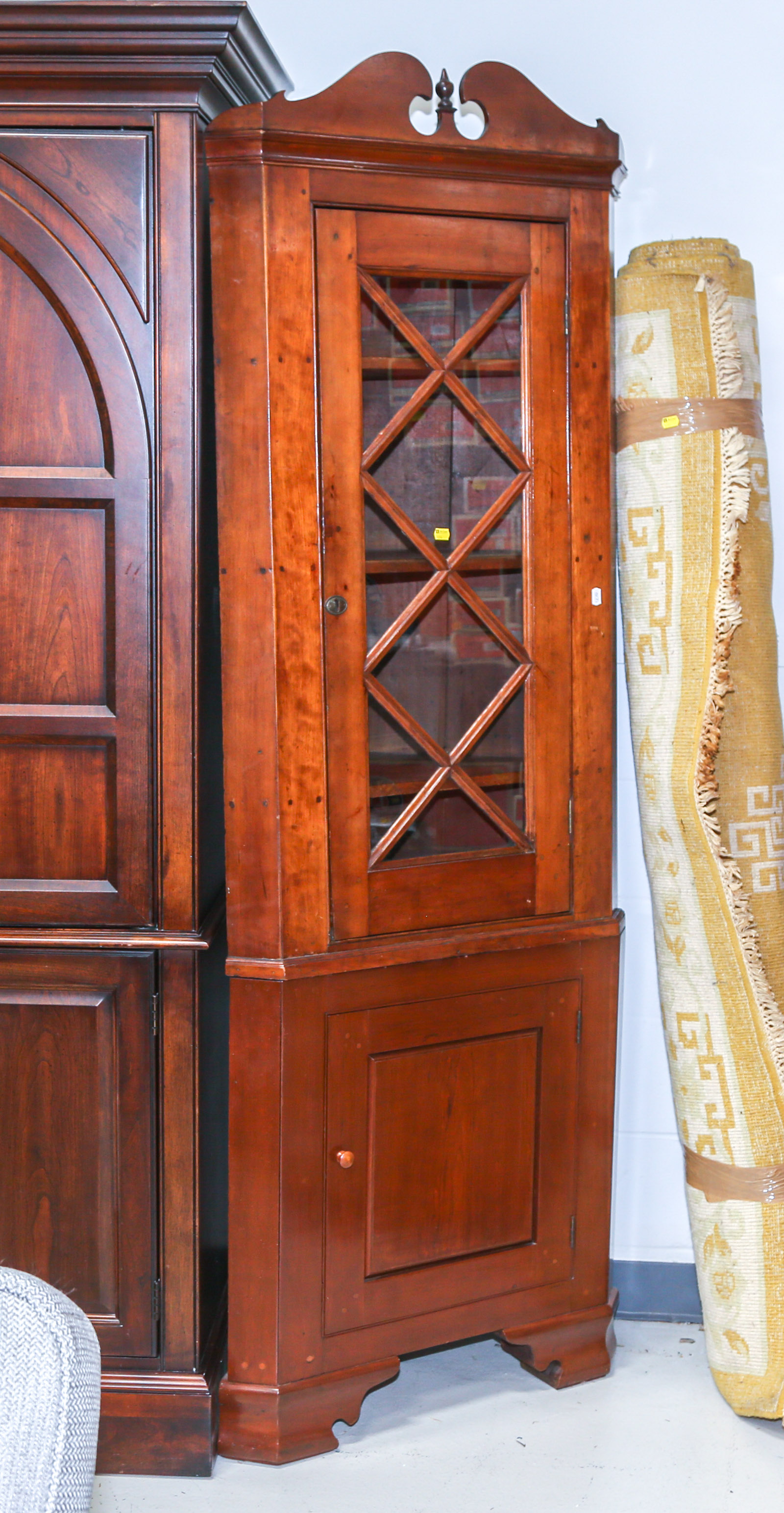 COLONIAL STYLE CHERRY CORNER CUPBOARD