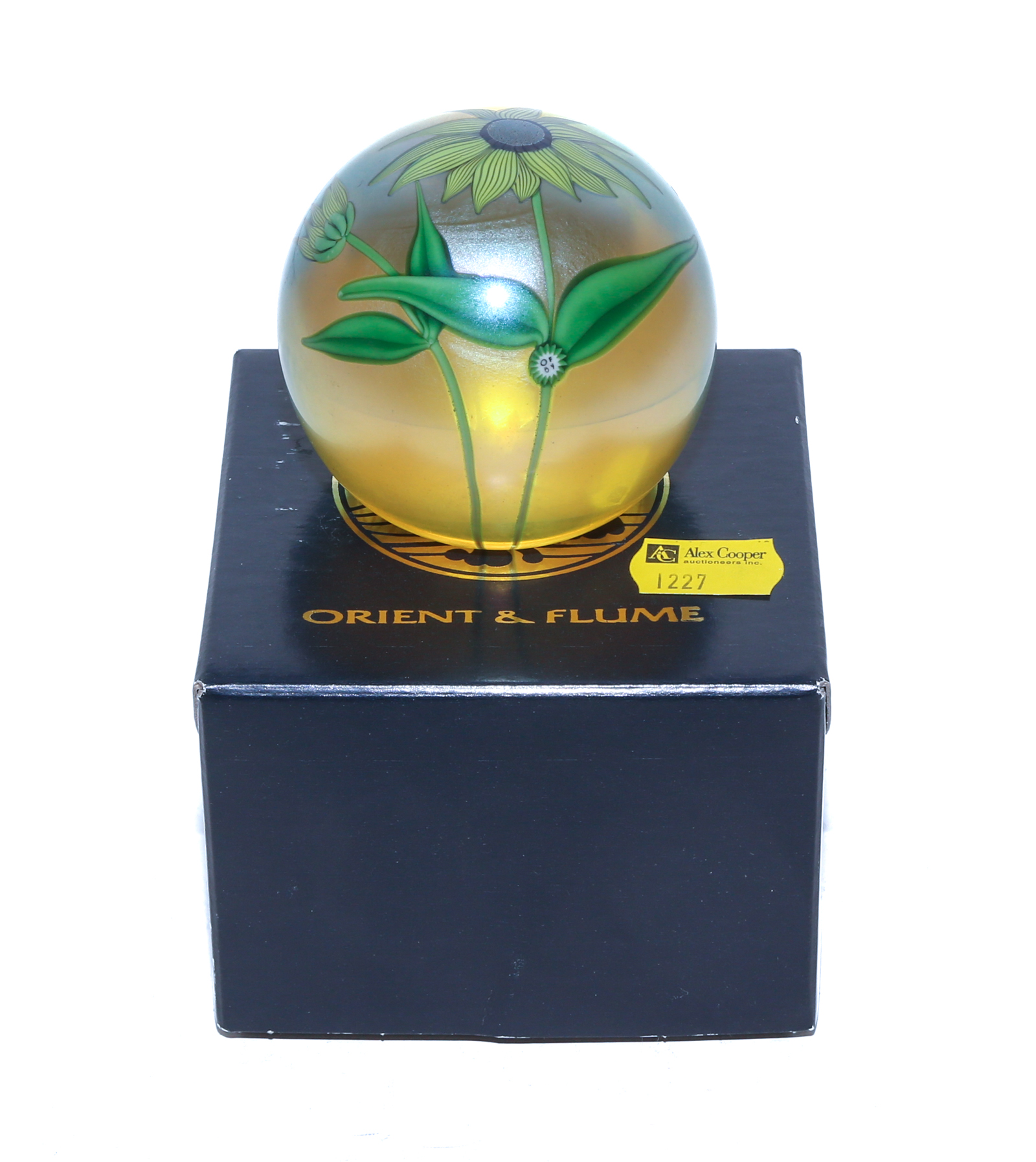 AN ORIENT & FLUME FLORAL PAPERWEIGHT