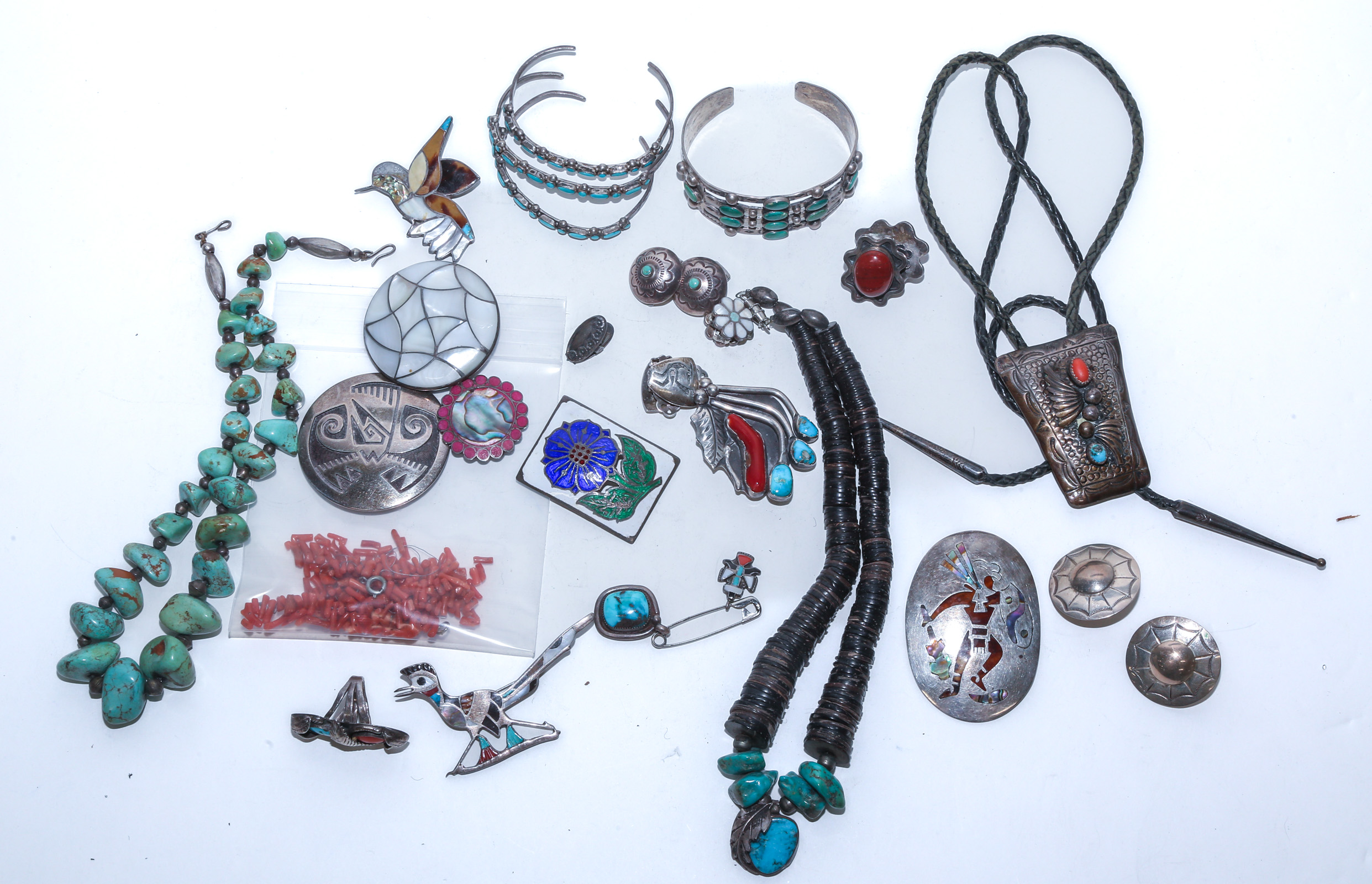 A COLLECTION OF NATIVE AMERICAN JEWELRY