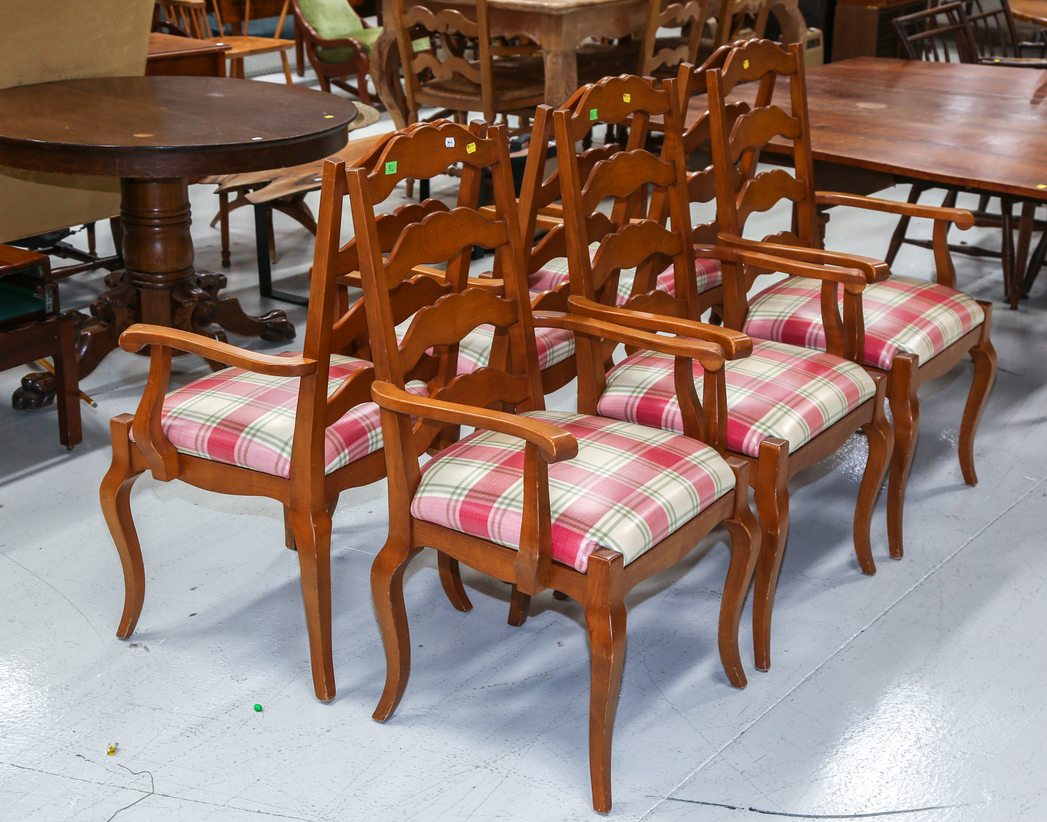 SIX FRENCH PROVINCIAL STYLE ARMCHAIRS 2ea58d