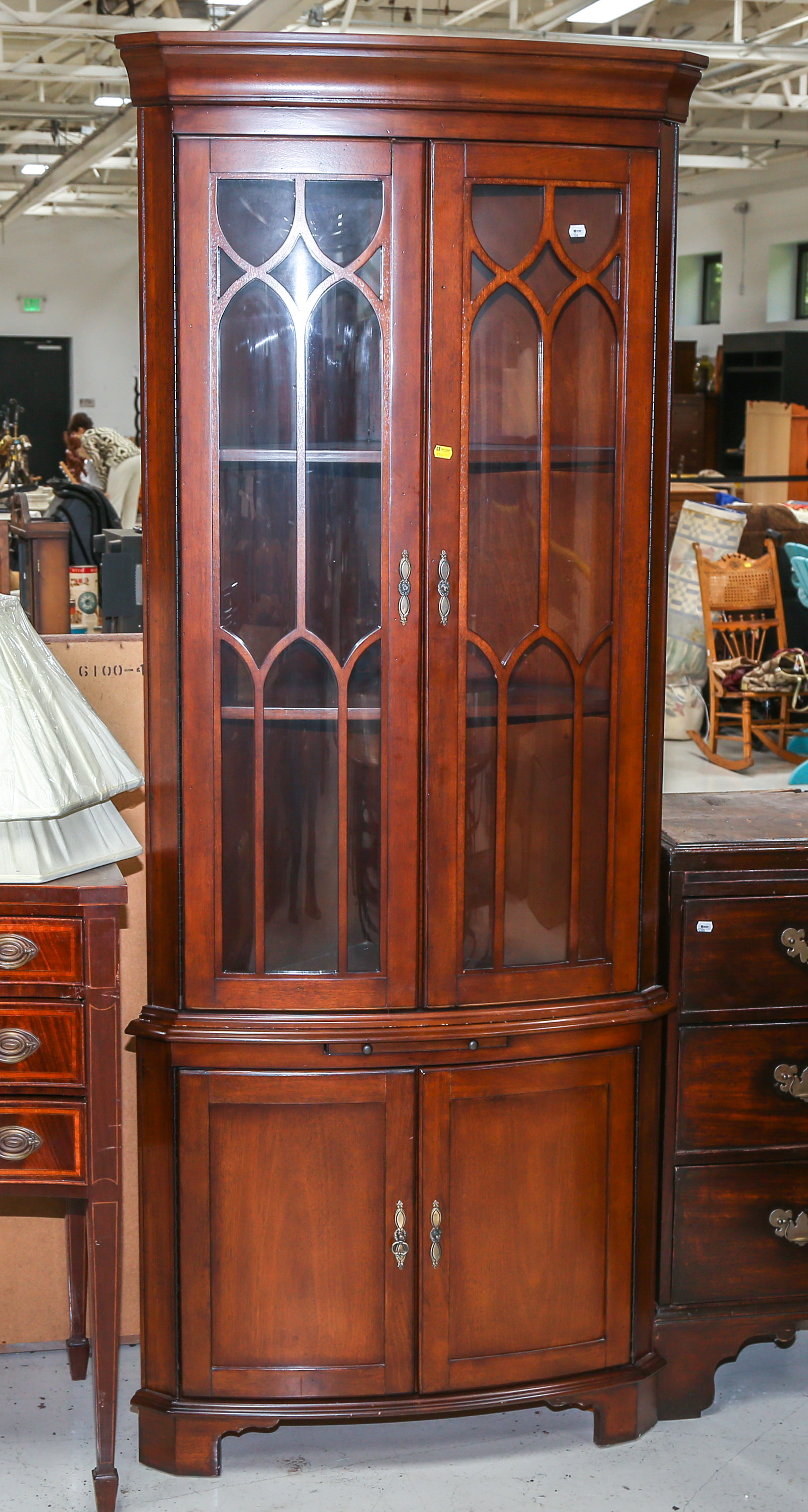 LATE GEORGIAN STYLE MAHOGANY CORNER 2ea586