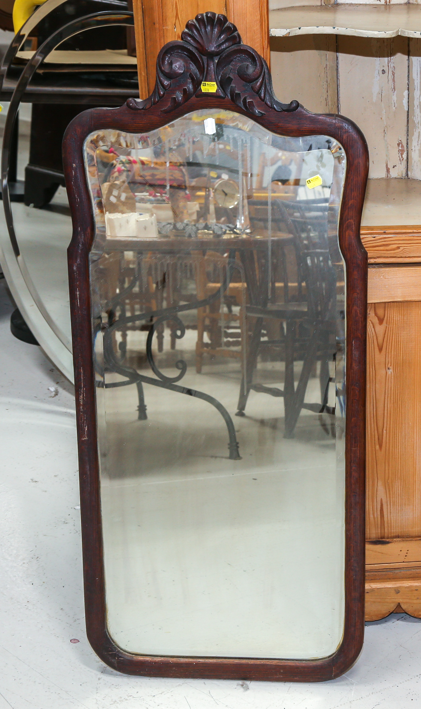 ANTIQUE OAK MIRROR 48 x 20 in.