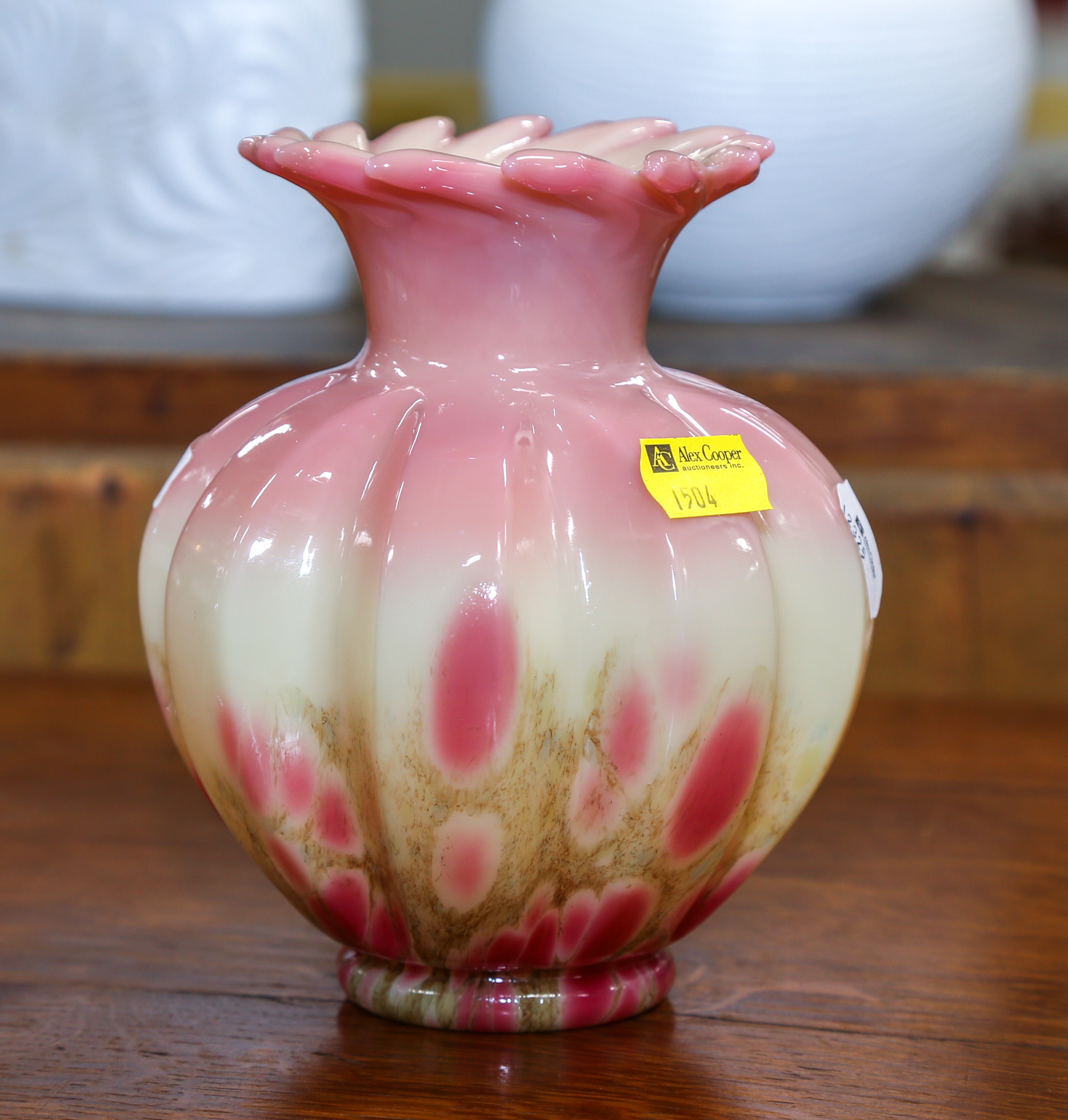 FENTON ART GLASS VASE 6 1/4 in. H.