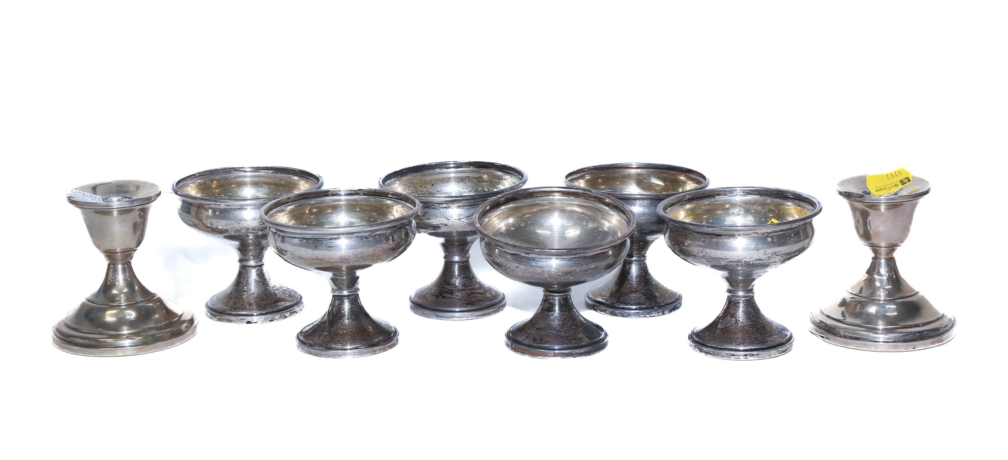 GROUP OF WEIGHTED STERLING HOLLOWWARE 2ea68e