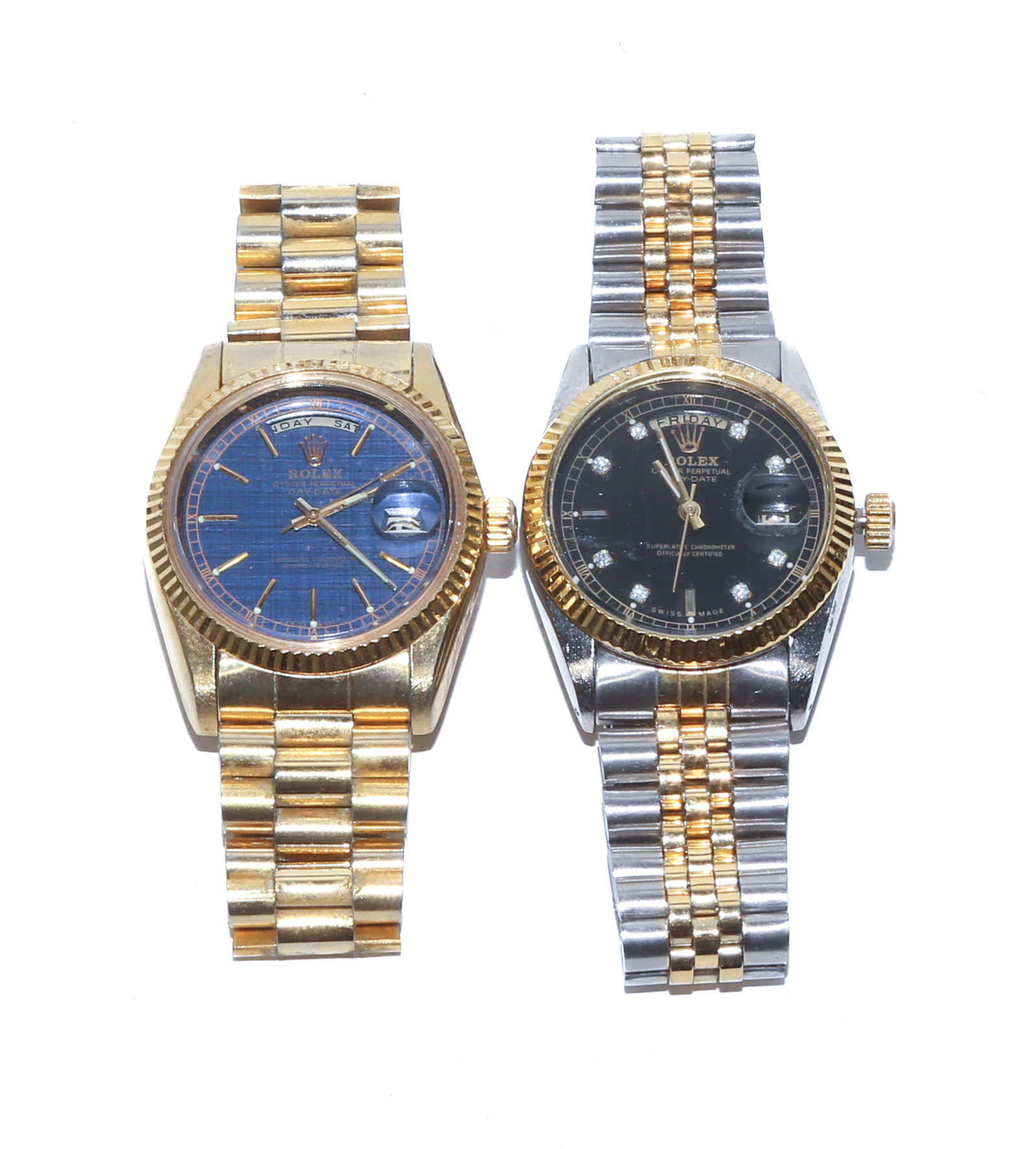 TWO WATCHES Faux Rolex.