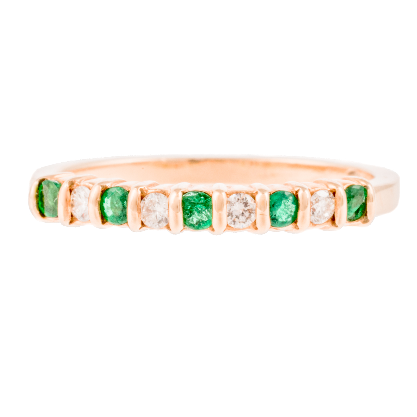 A DIAMOND EMERALD BAND IN 14K 2ea6e2