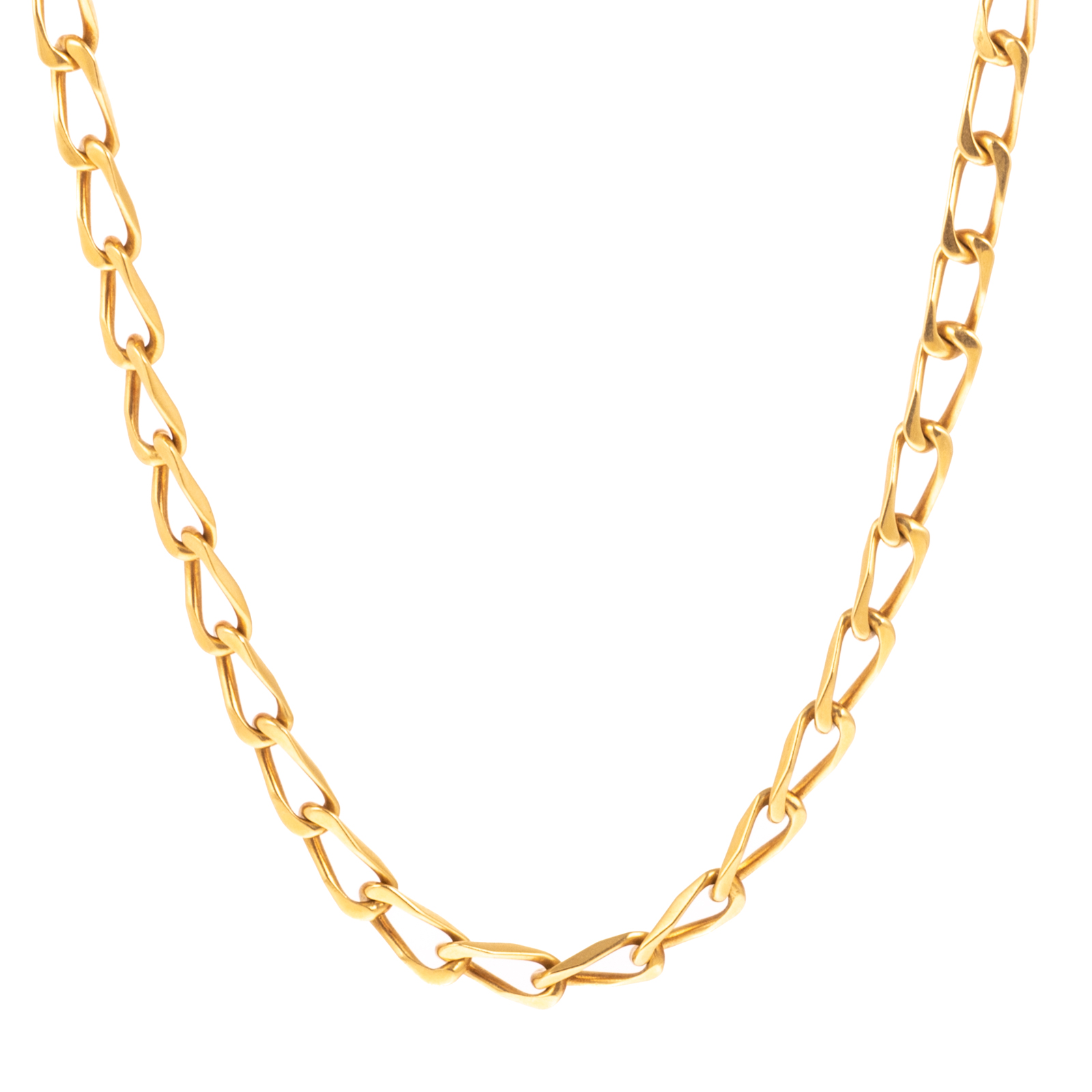 AN ITALIAN CURB LINK NECKLACE IN