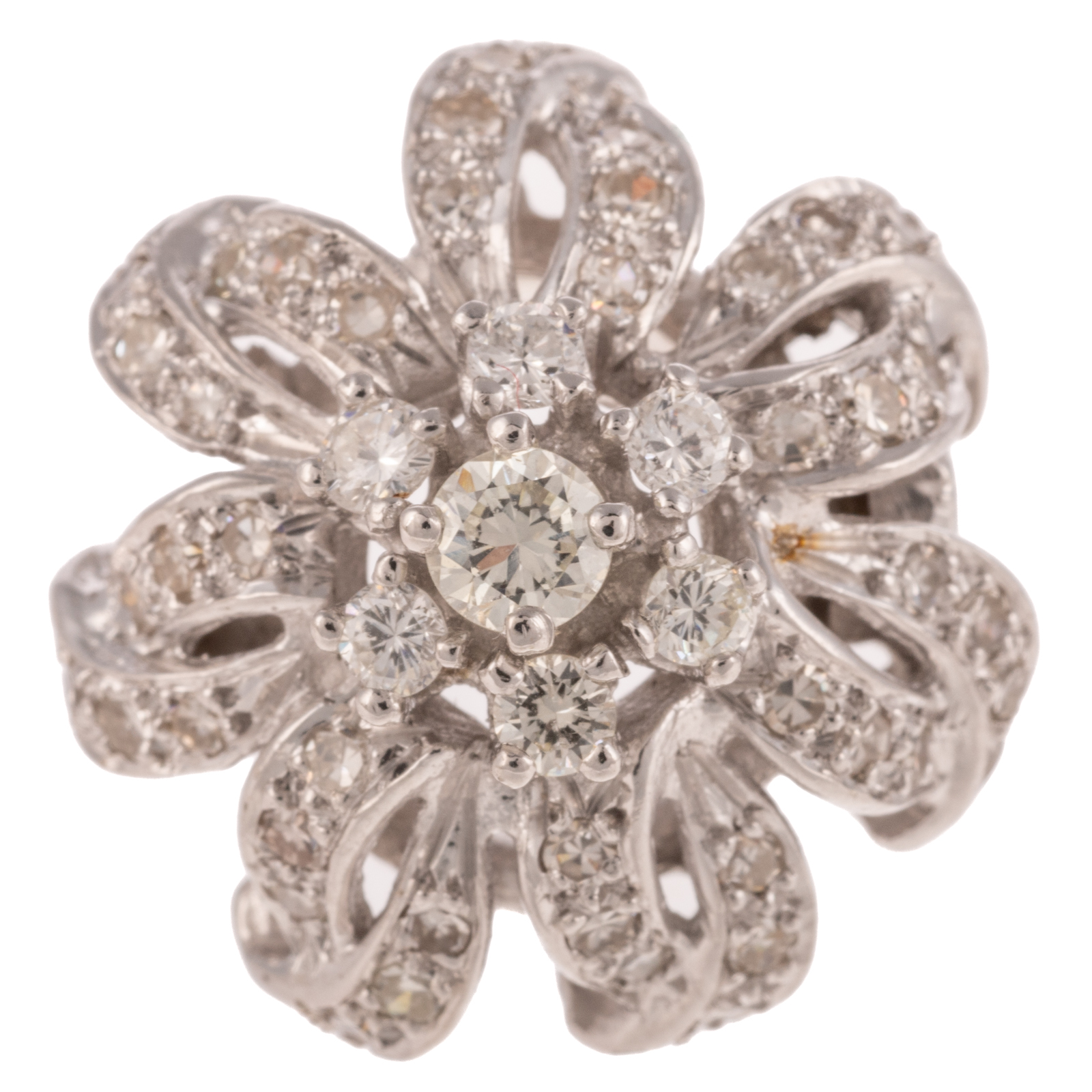 A DIAMOND FLOWER COCKTAIL RING 2ea71a