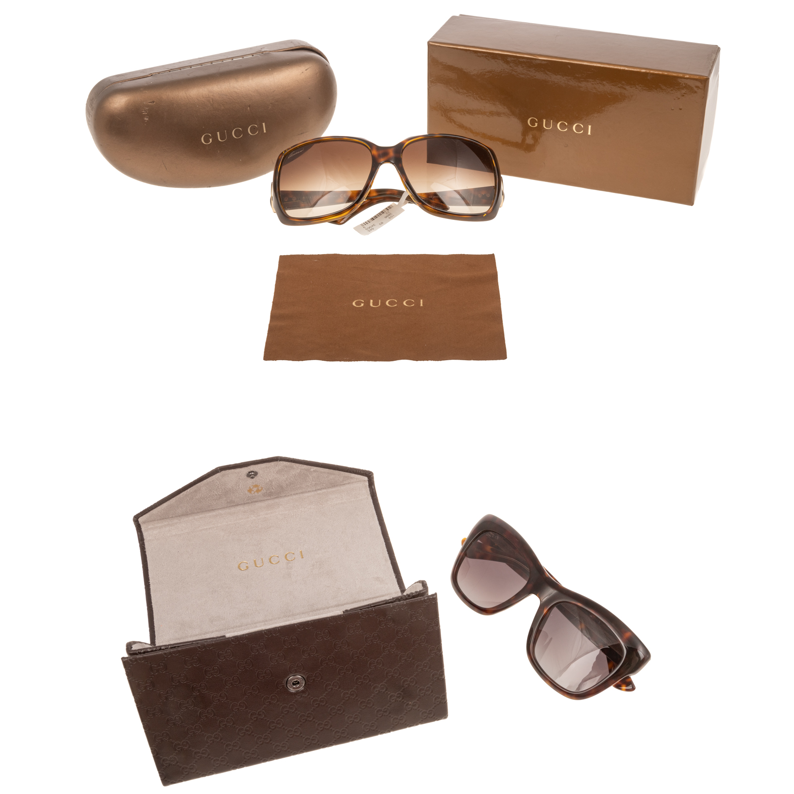 TWO PAIRS OF GUCCI SUNGLASSES Includes