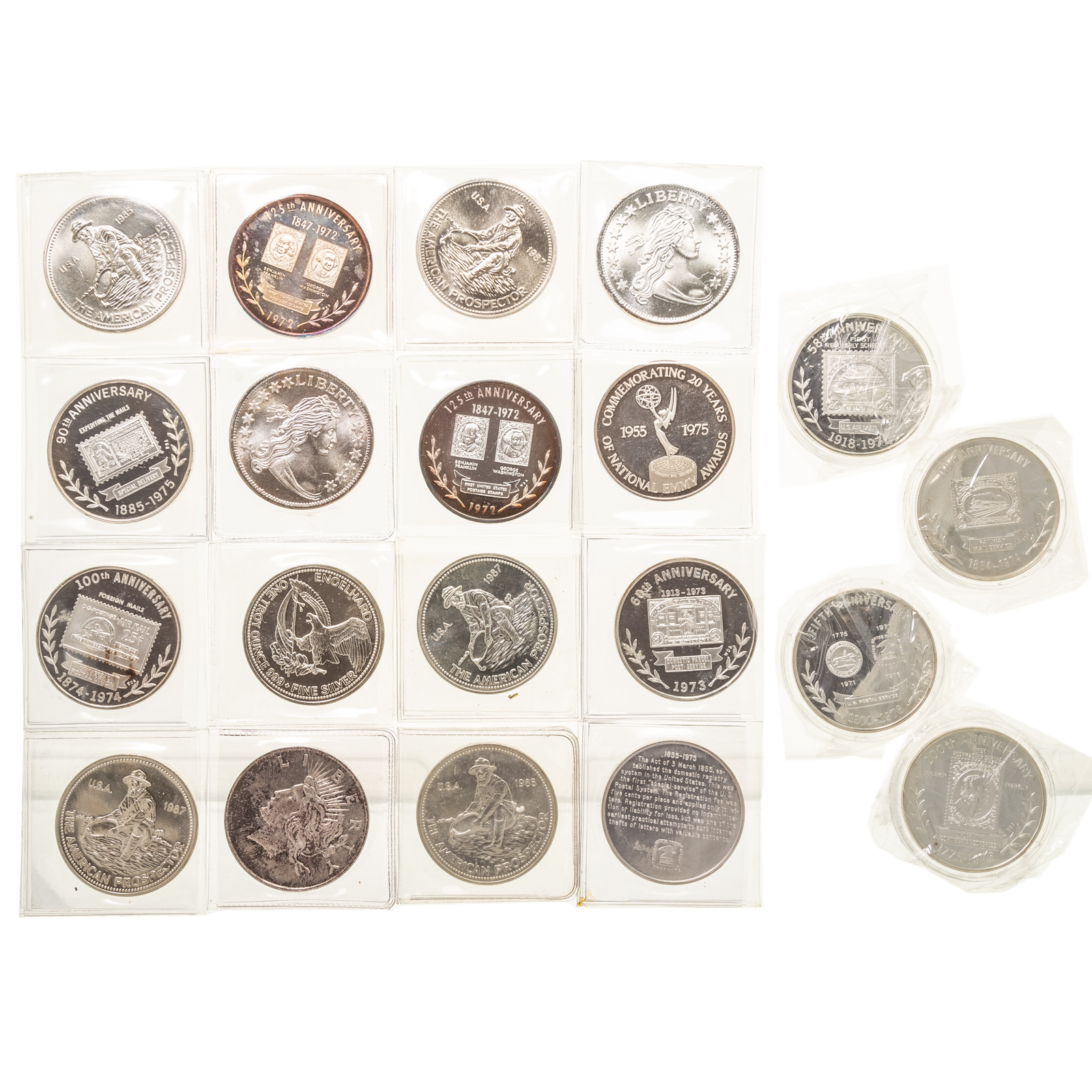 20- 1 OUNCE SILVER ROUNDS OF VARIOUS