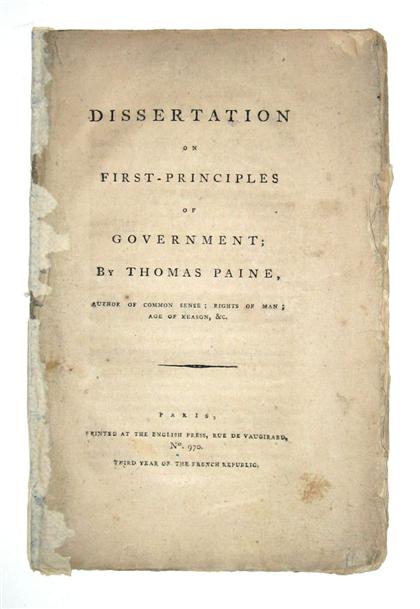 1 vol. (disbound)  Paine, Thomas.