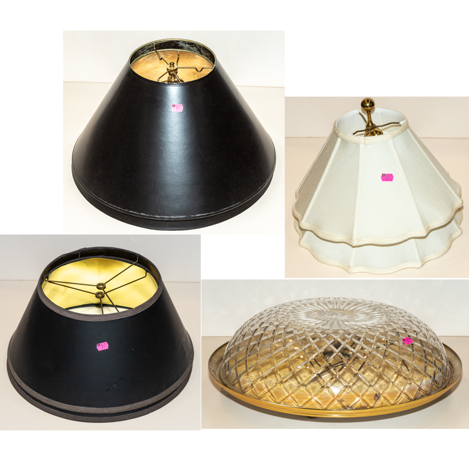 GLASS BRASS CEILING LIGHT SIX 2ea82a