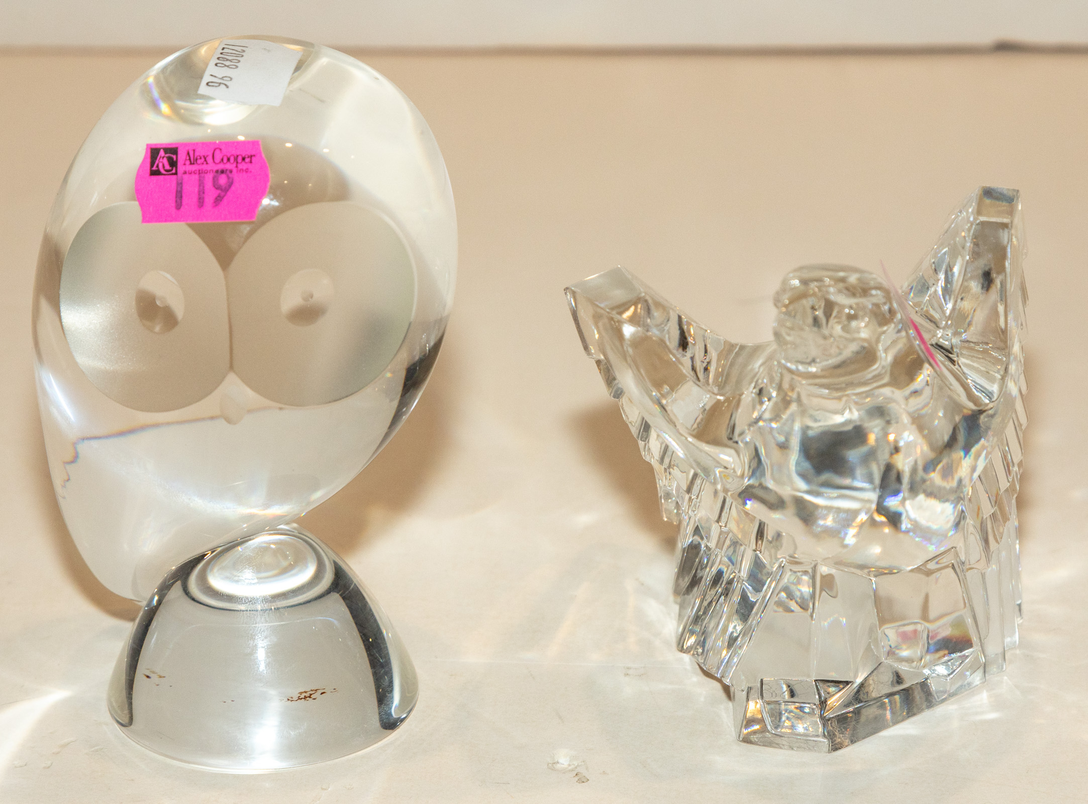 STEUBEN CRYSTAL OWL EAGLE Tallest 2ea845