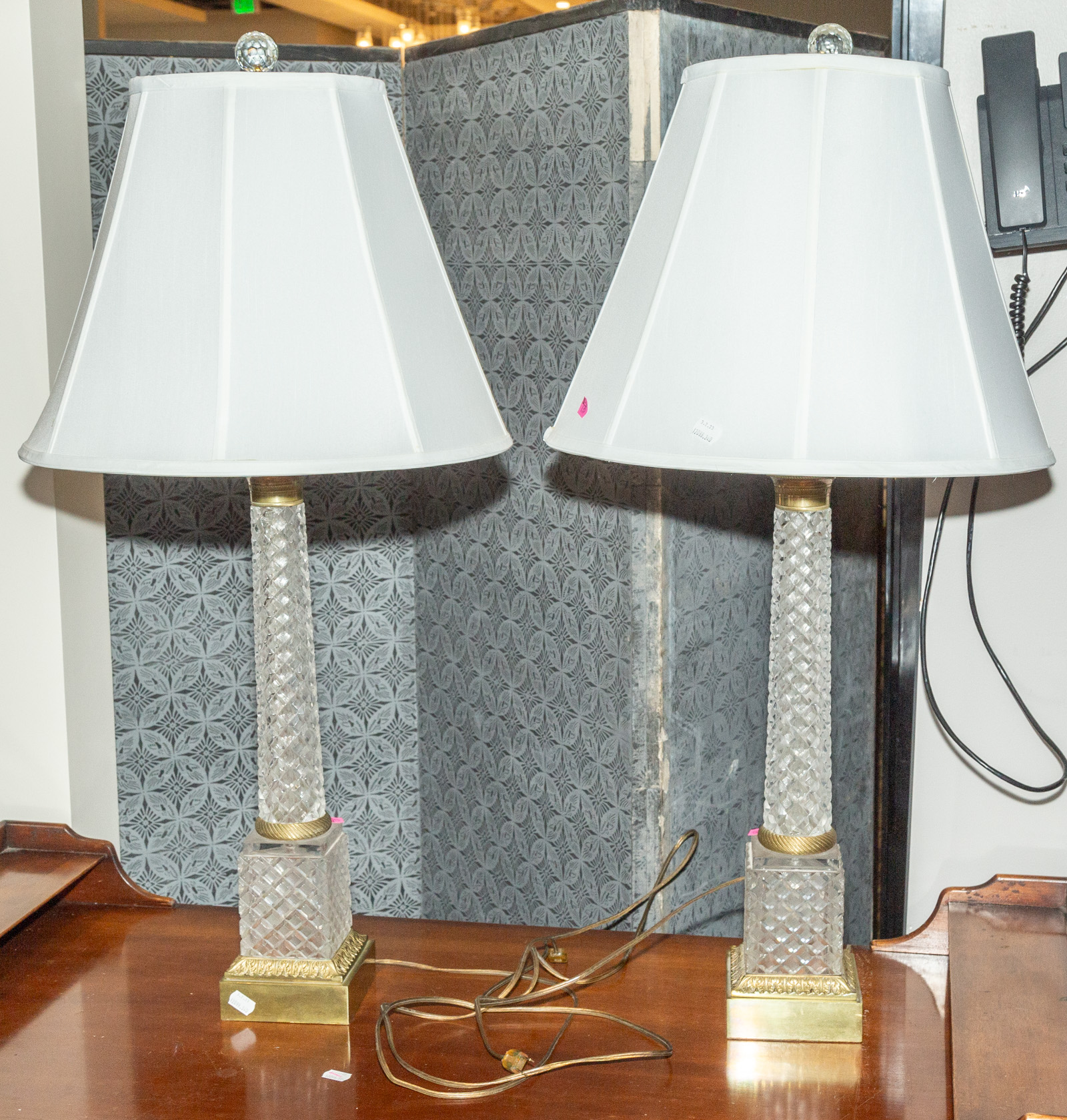 A PAIR OF EMPIRE STYLE COLUMNAR
