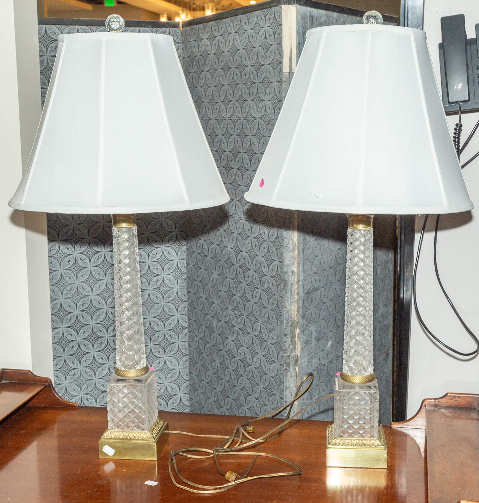 A PAIR OF EMPIRE STYLE COLUMNAR 2ea855