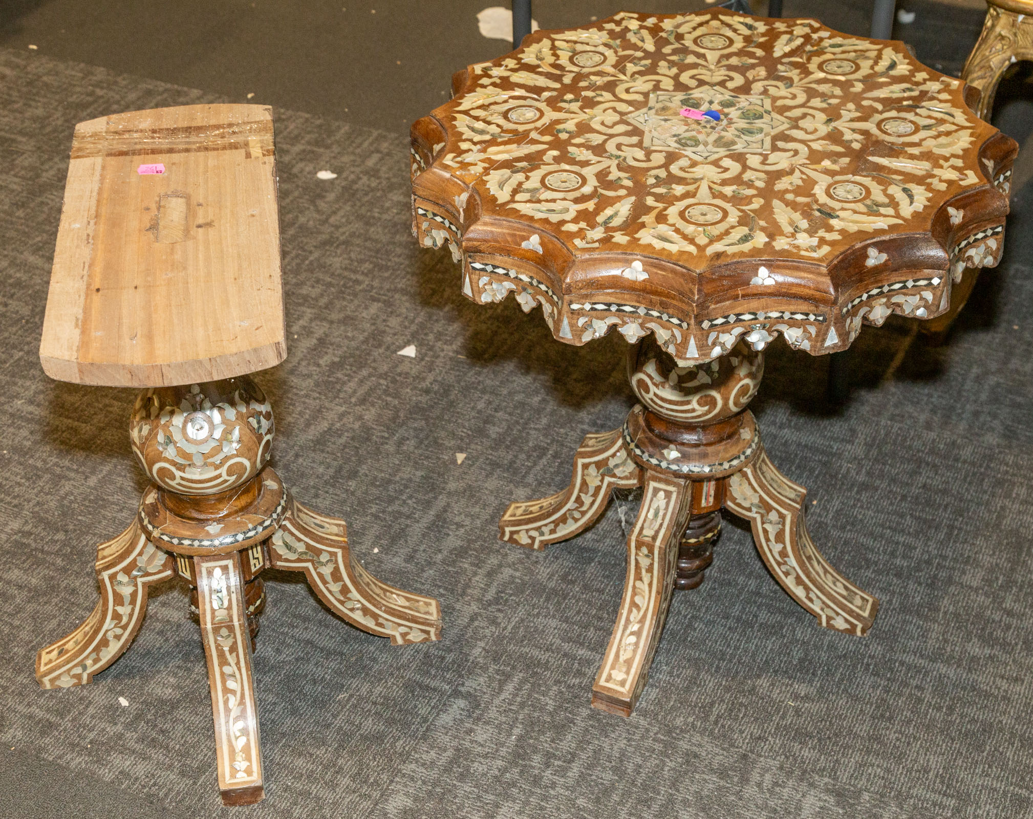 MOROCCAN INLAID SIDE TABLE Late