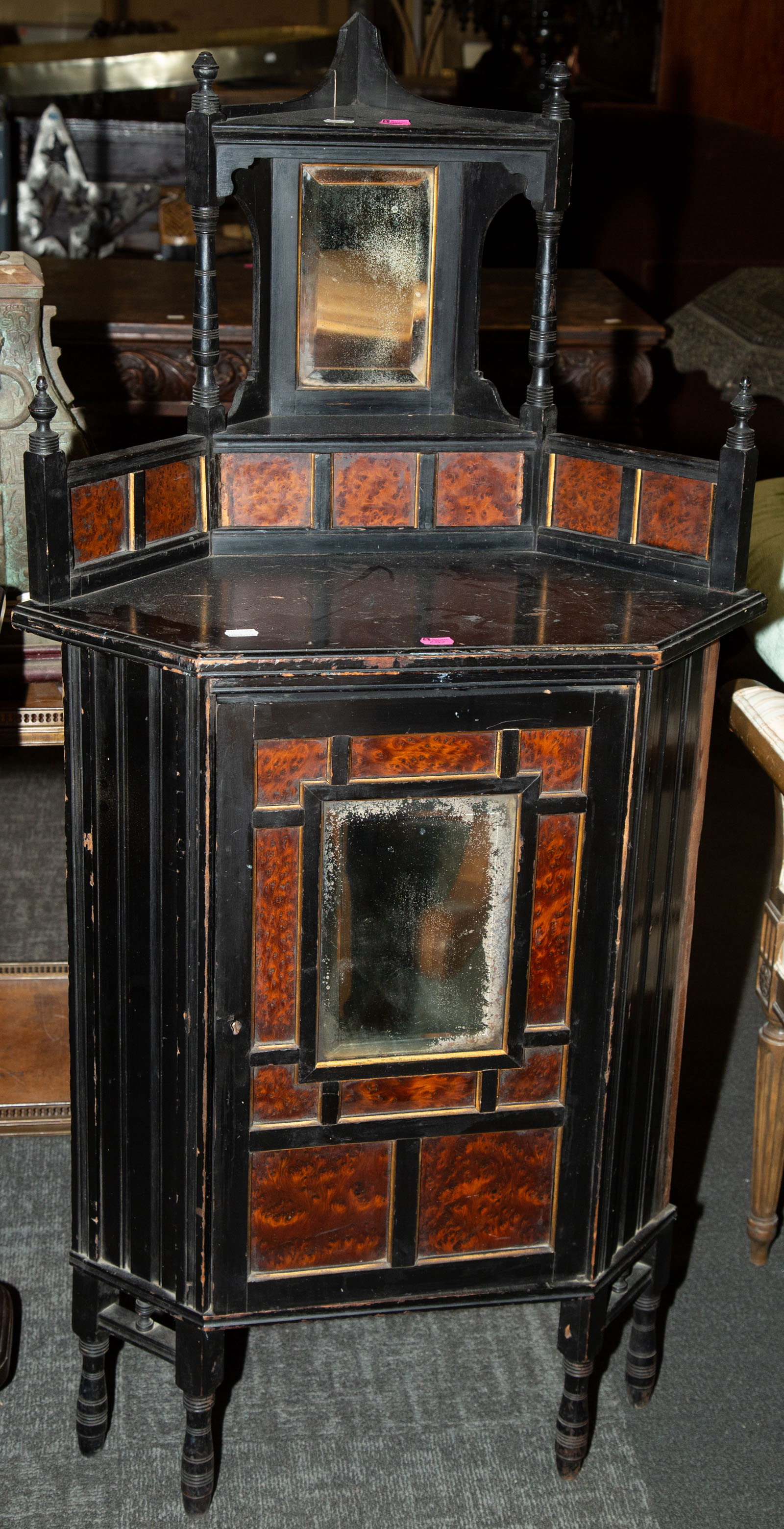 VICTORIAN EBONIZED WOOD CORNER 2ea8eb