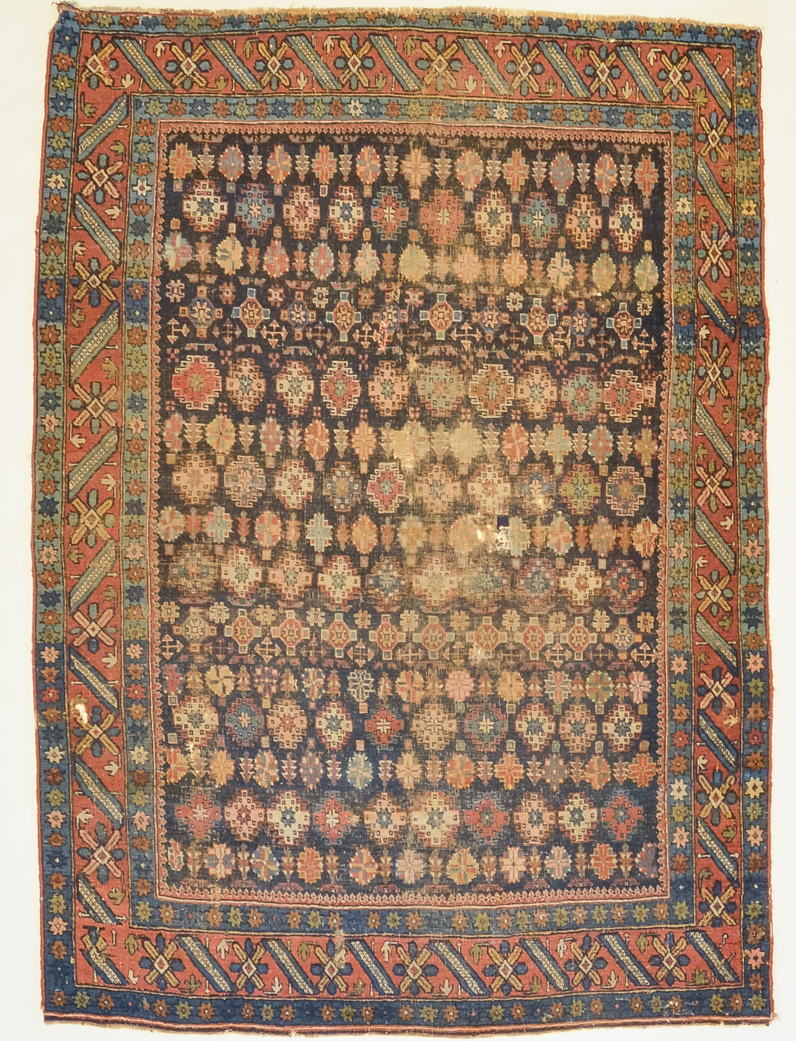 ANTIQUE KURDISH RUG, 4.11 X 6.9