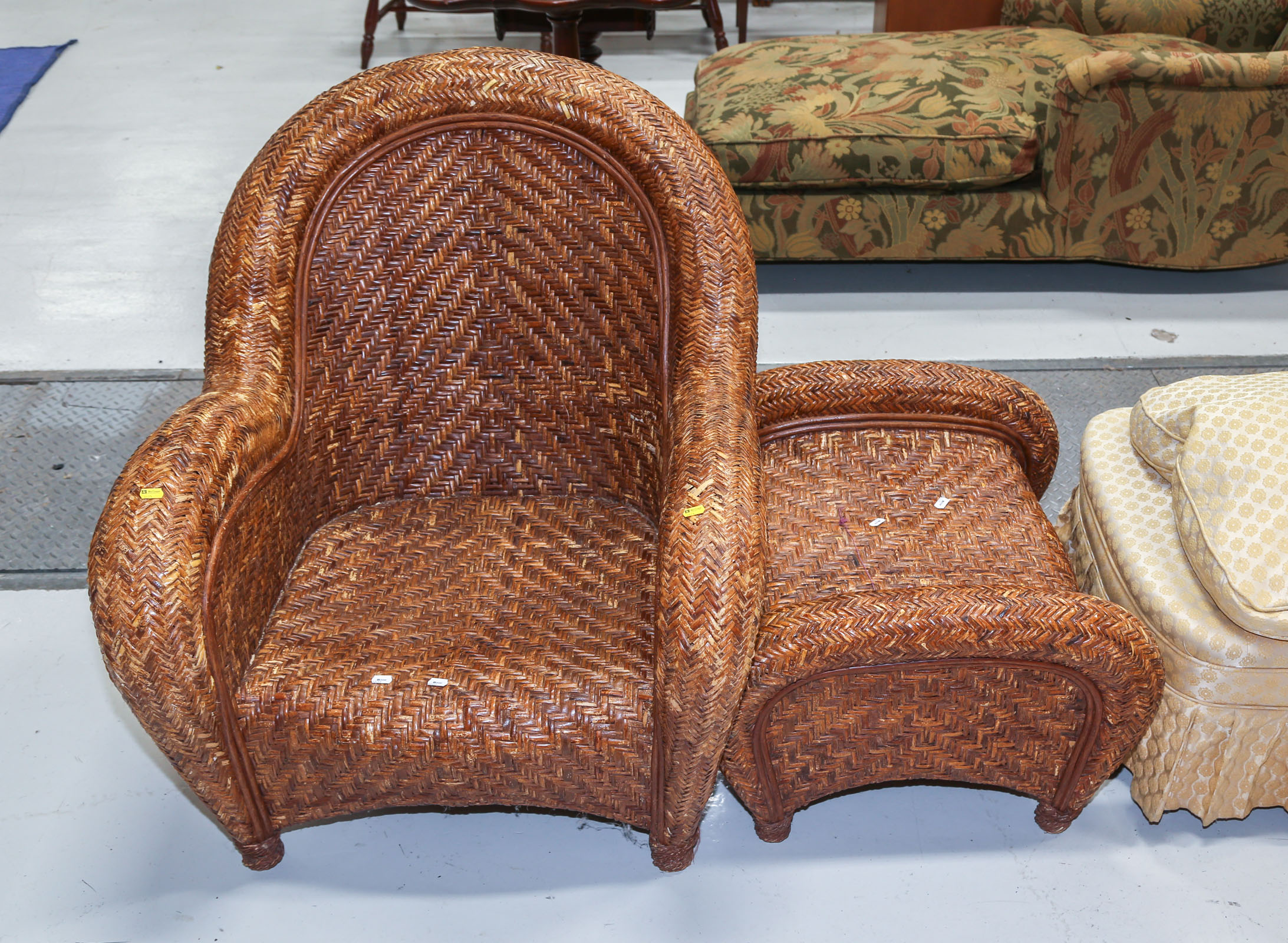 ART DECO STYLE WOVEN CANE CHAIR 2ea99e