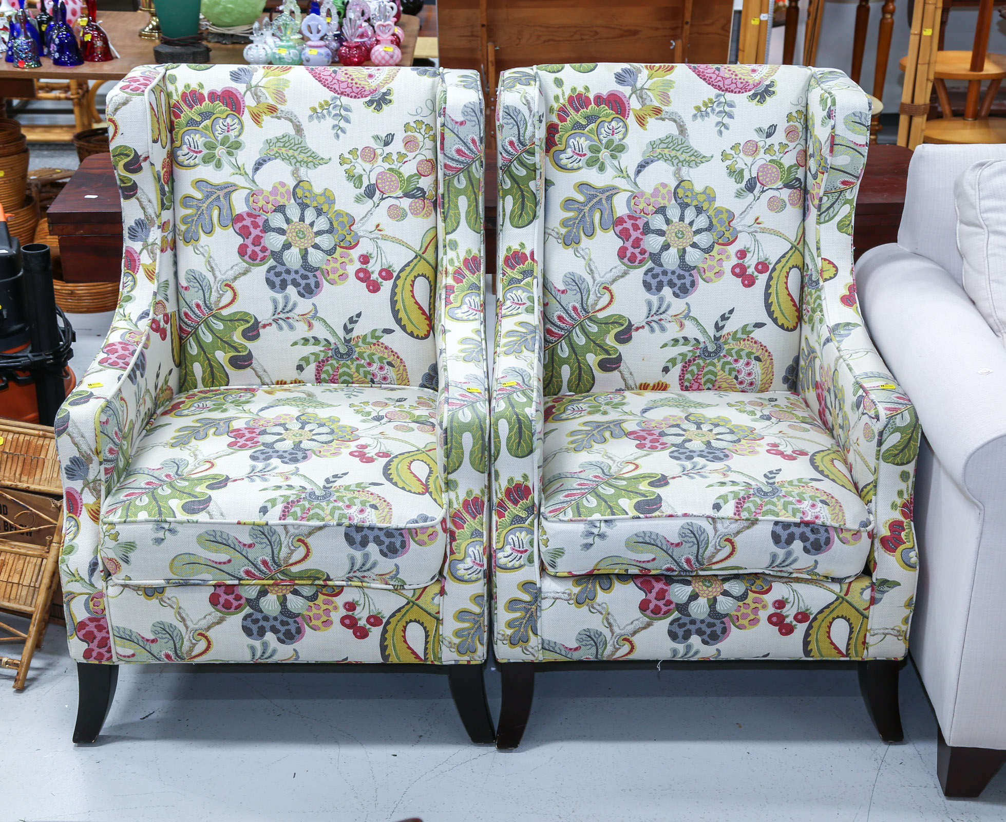 A PAIR OF CONTEMPORARY WINGBACK