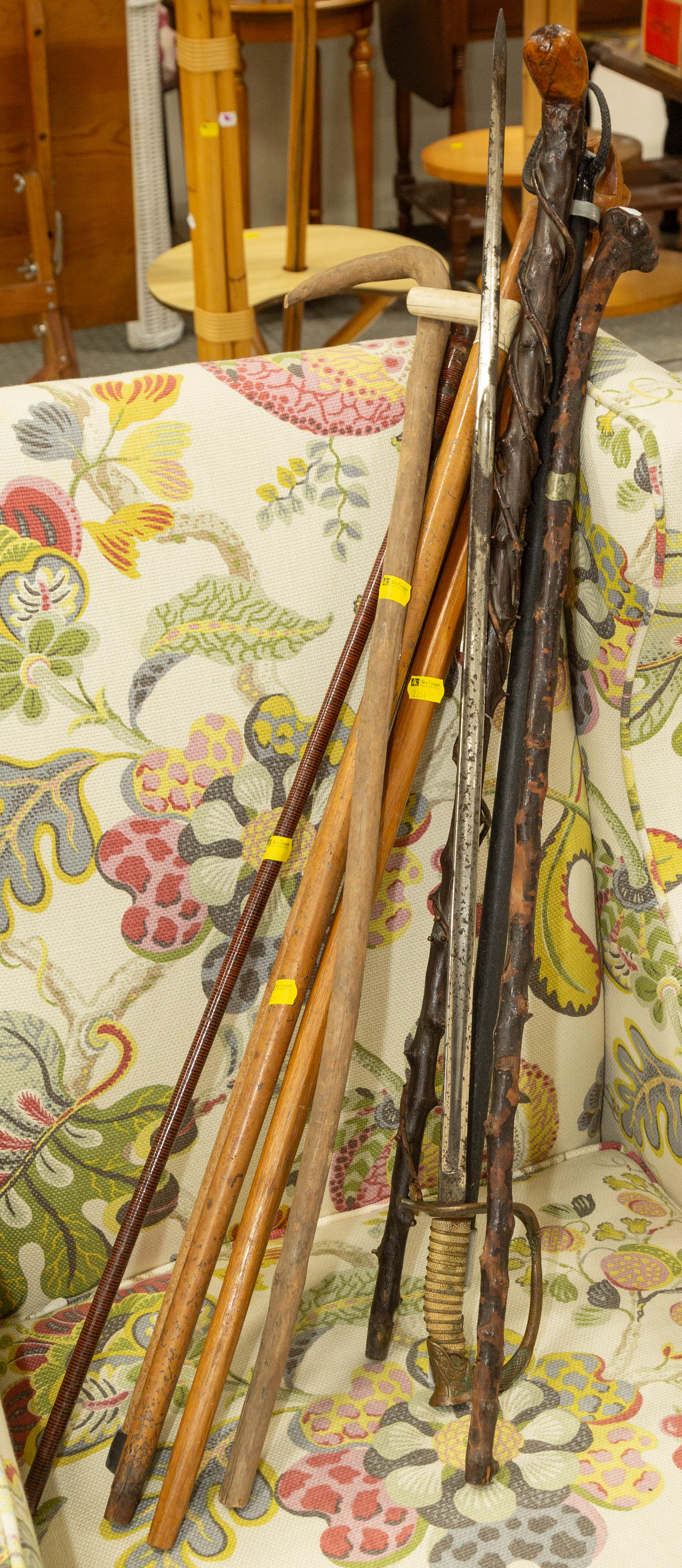 ASSORTMENT OF CANES; NAVY OFFICER'S