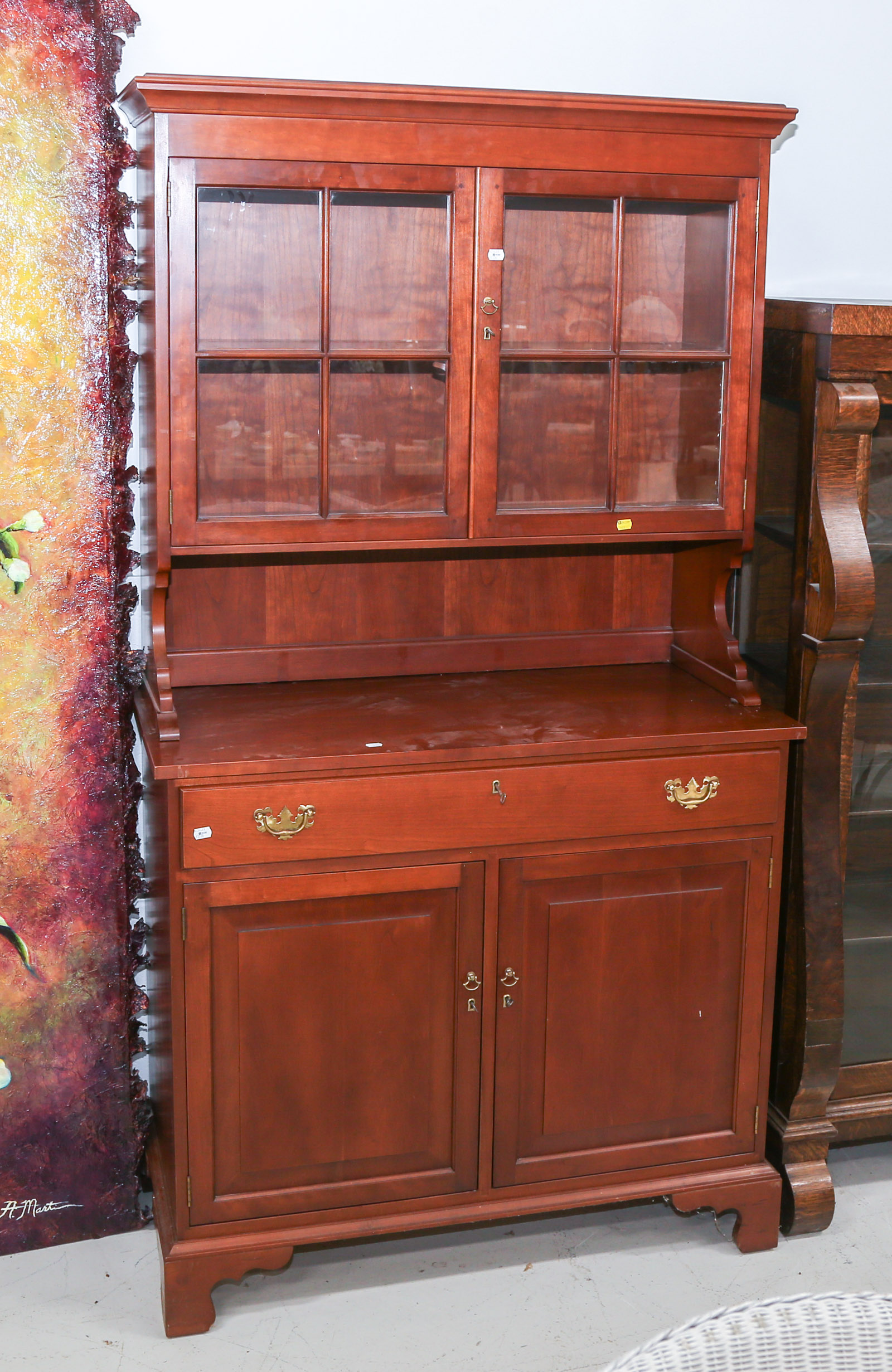 AMERICAN VERNACULAR STYLE CHERRY HUTCH