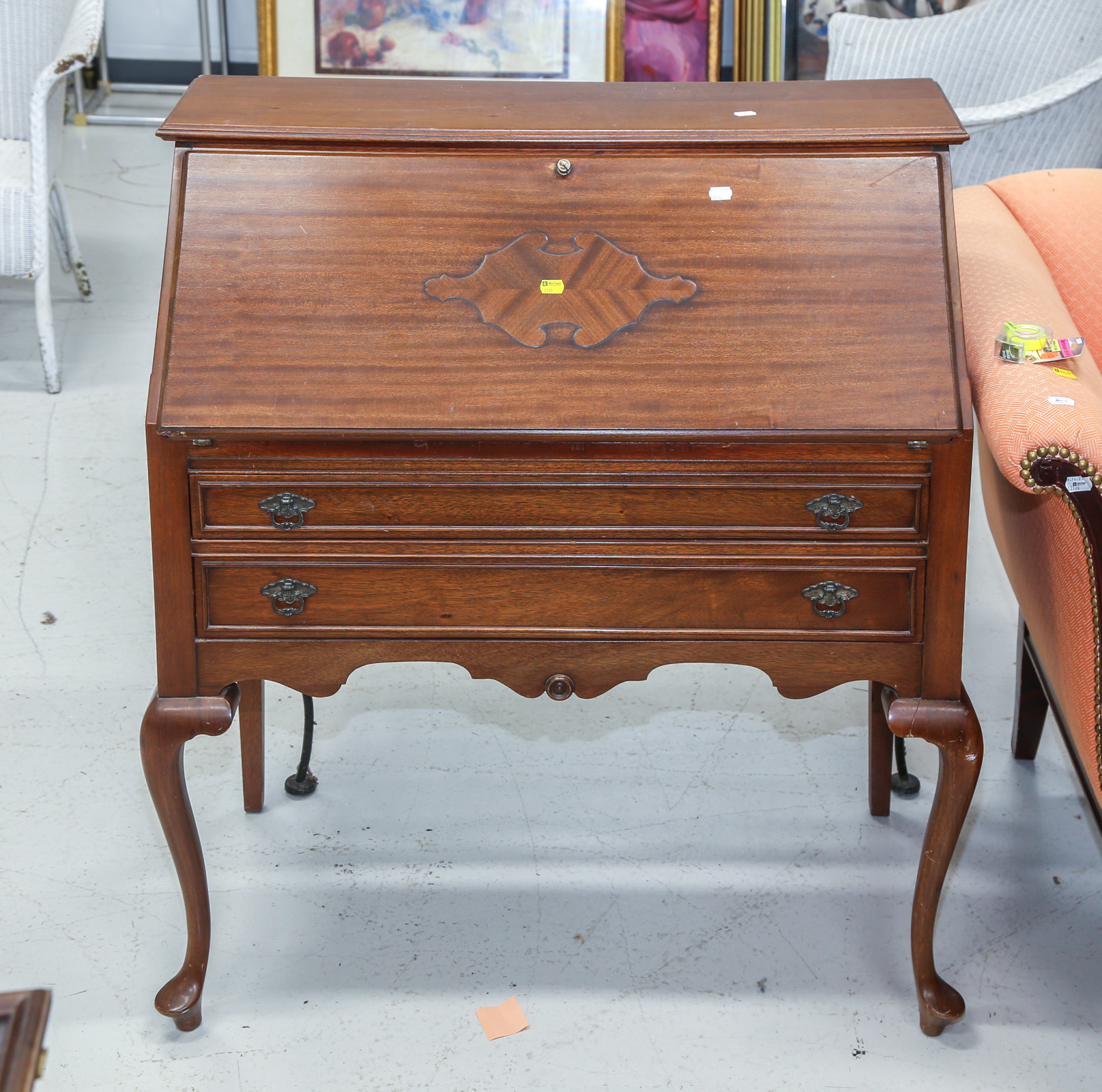 QUEEN ANNE STYLE MAHOGANY DESK 1st half