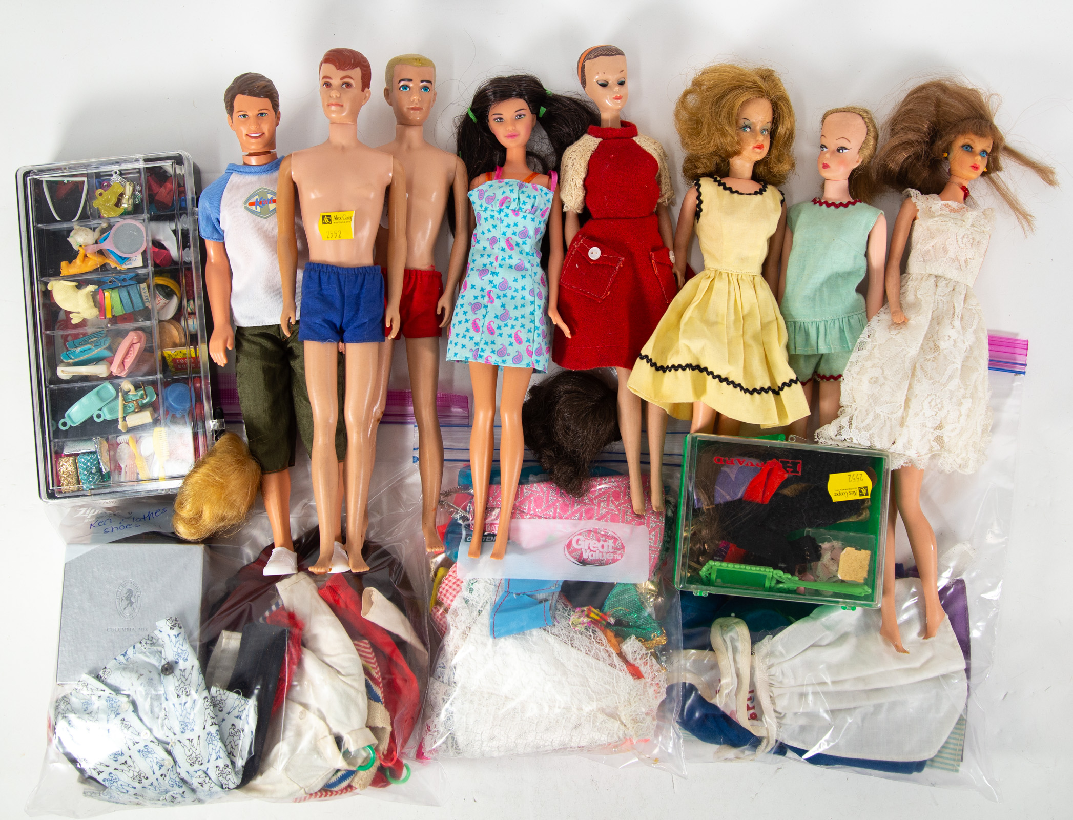 LARGE GROUPING OF KEN & POSSIBLY BARBIE