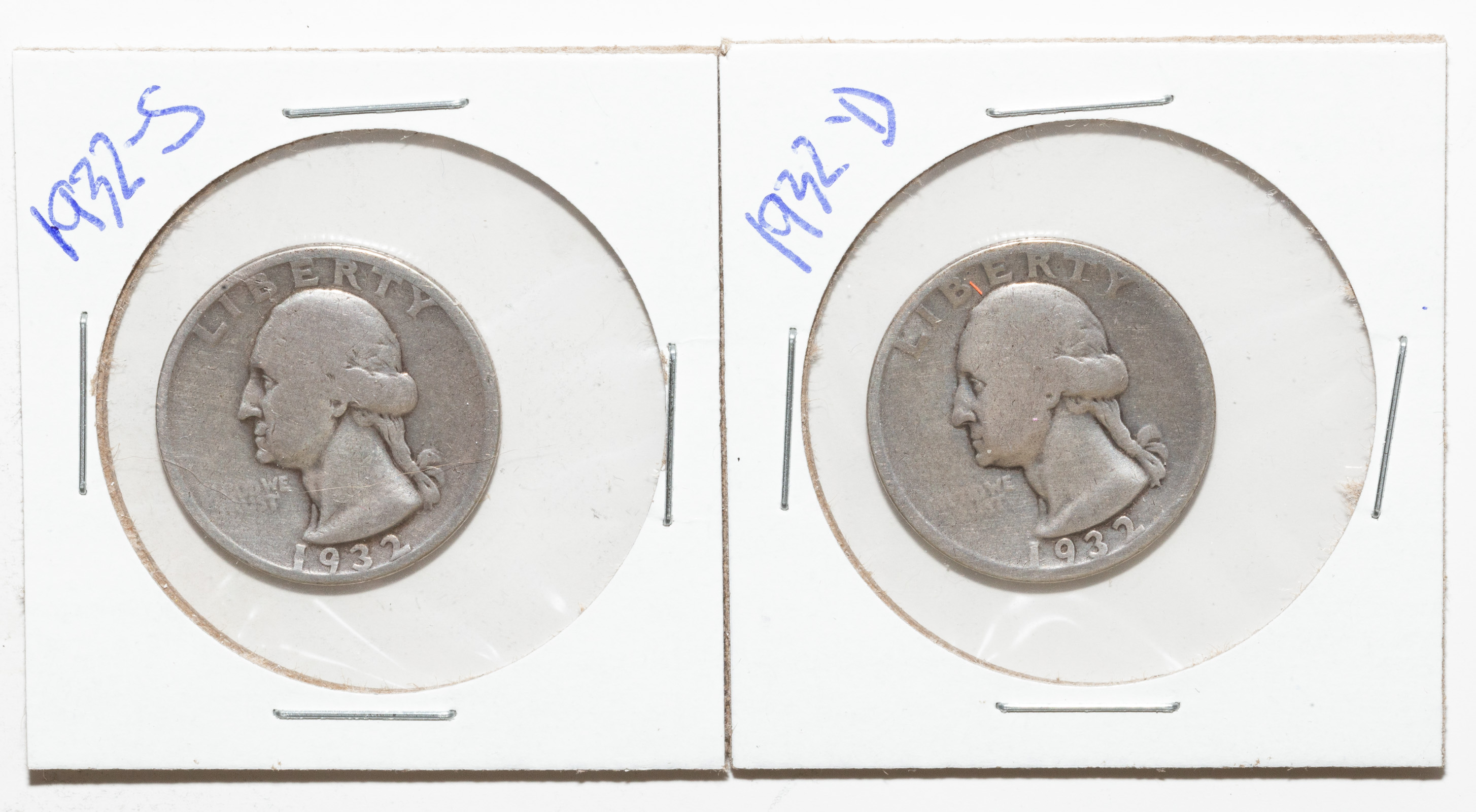 1932-D AND 1932-S WASHINGTON QUARTERS