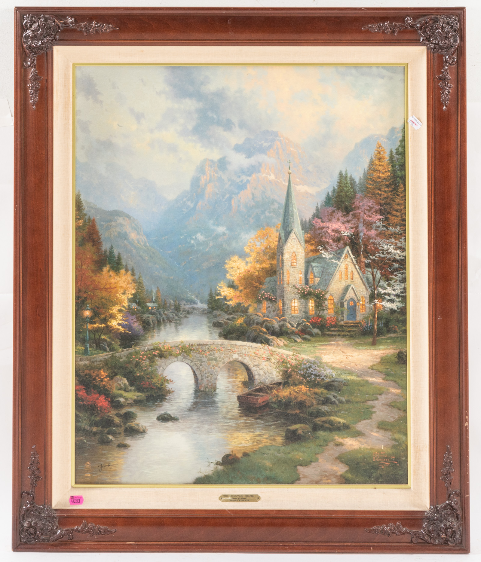 THOMAS KINKADE. "THE MOUNTAIN CHAPEL,"