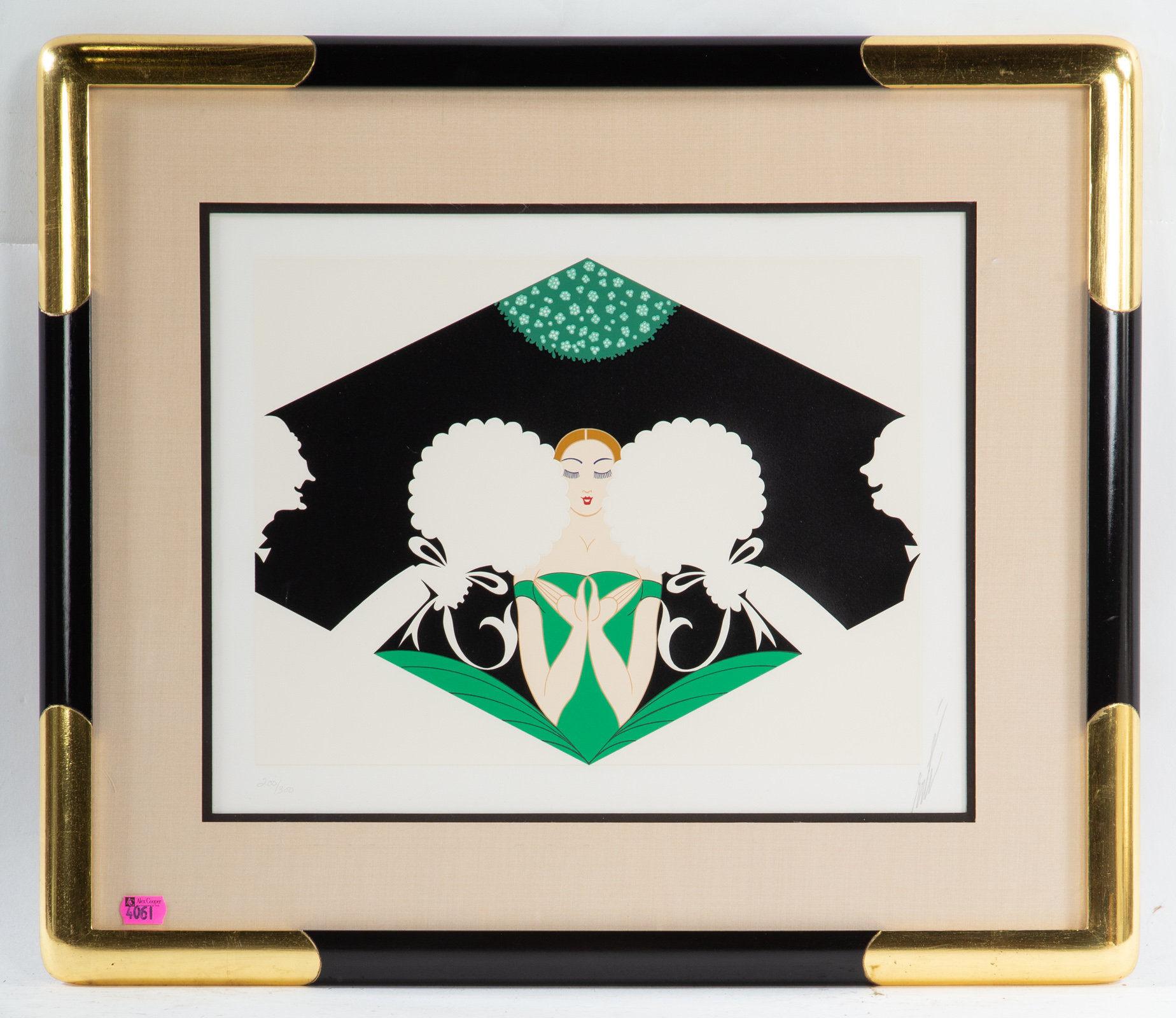 ERTE. "THE SUITORS," EMBOSSED SERIGRAPH