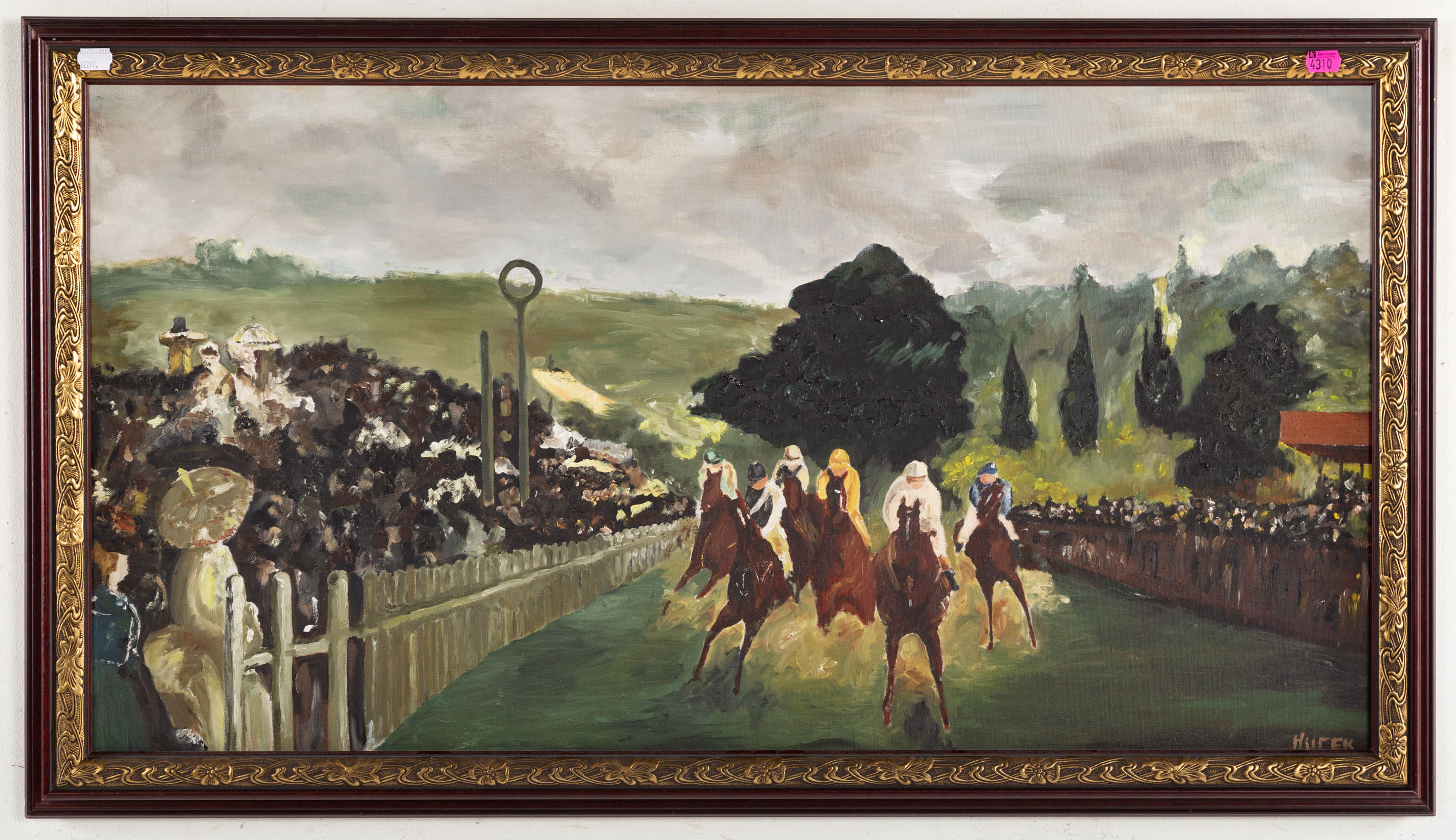 HUCEK AT THE RACES OIL Oil on 2eacbc