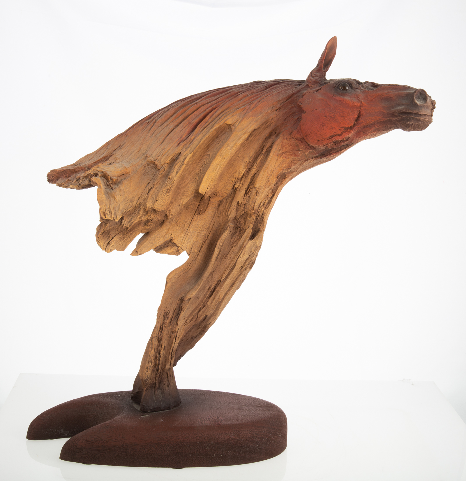 CAIN HORSE DRIFTWOOD Carved head 2eacf9