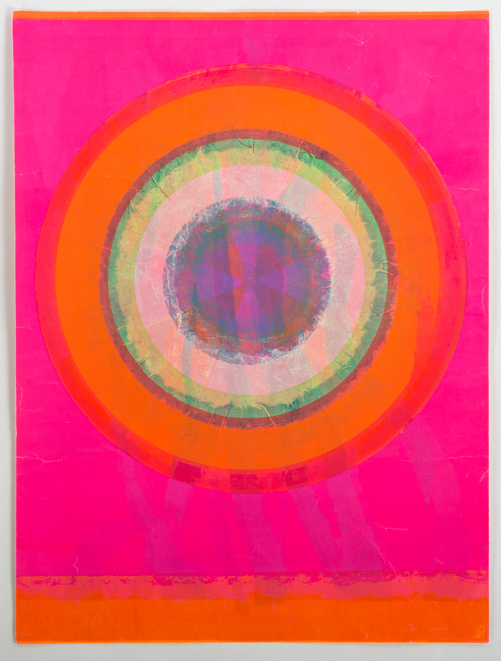 ARTIST UNKNOWN. PINK CIRCLE ABSTRACT,