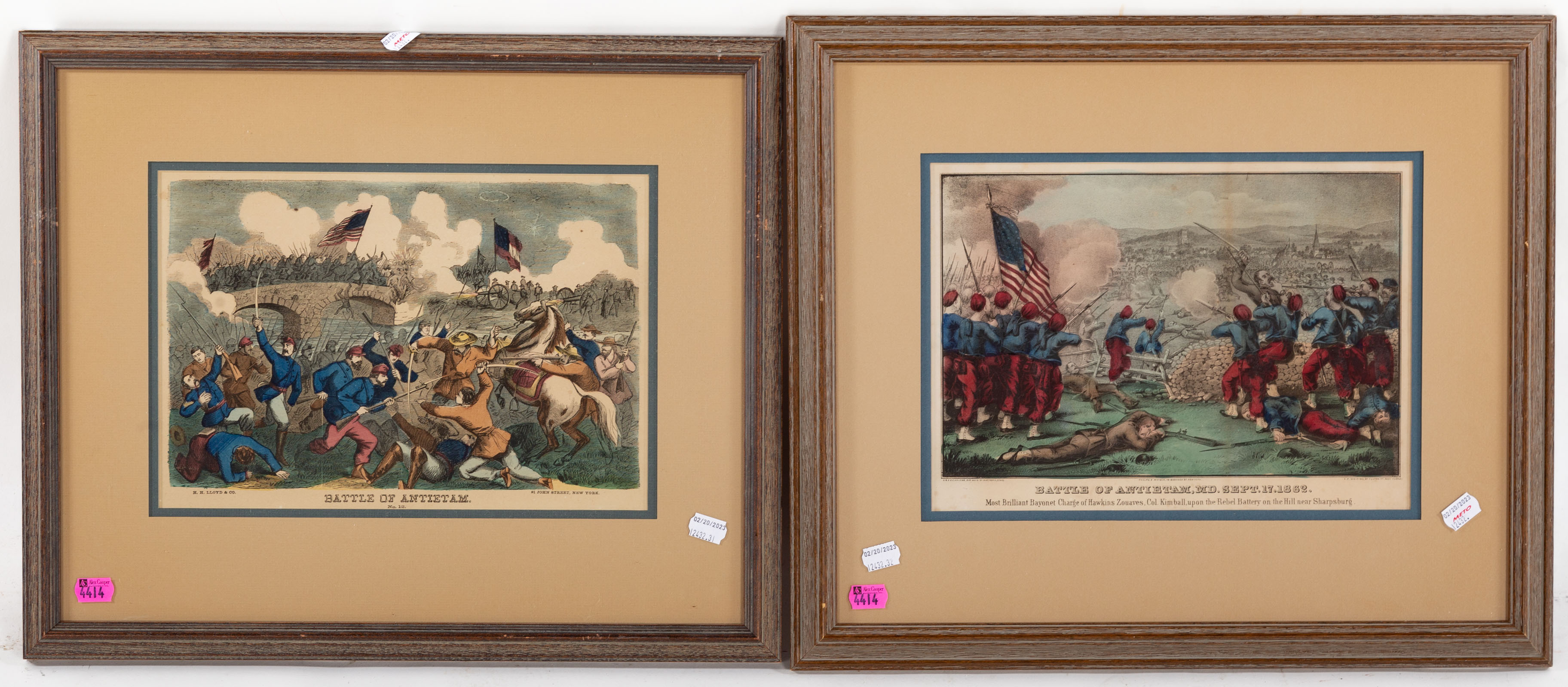 19TH C BATTLE OF ANTIETAM LITHOGRAPH ENGRAVING 2ead0f