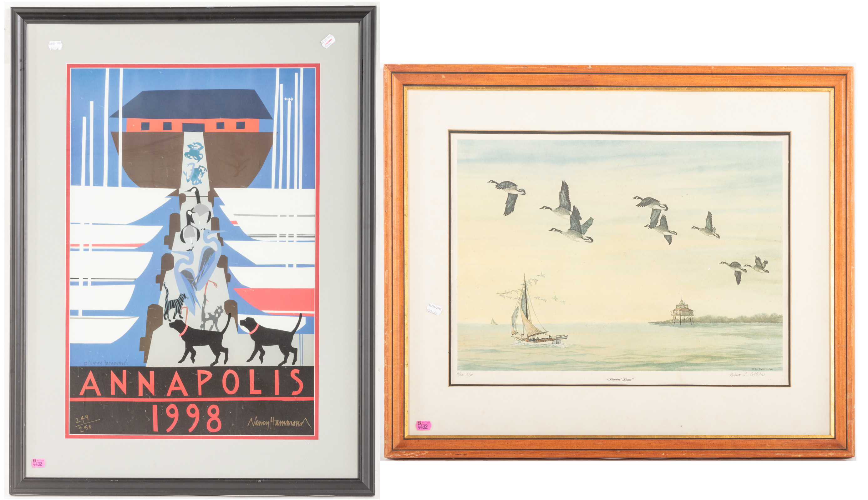 TWO ASSORTED FRAMED PRINTS 1) Nancy