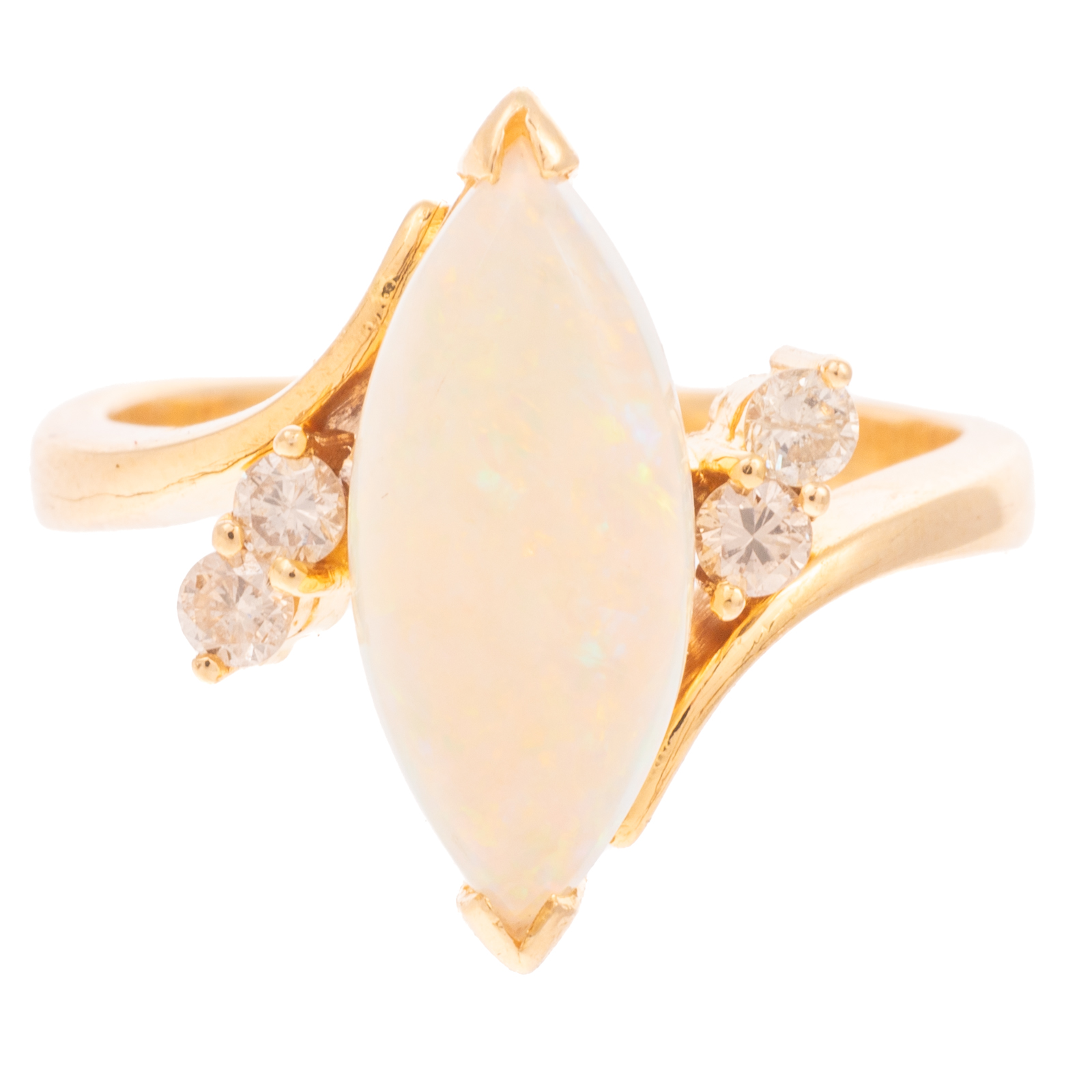 A MARQUISE OPAL DIAMOND RING 2ead42