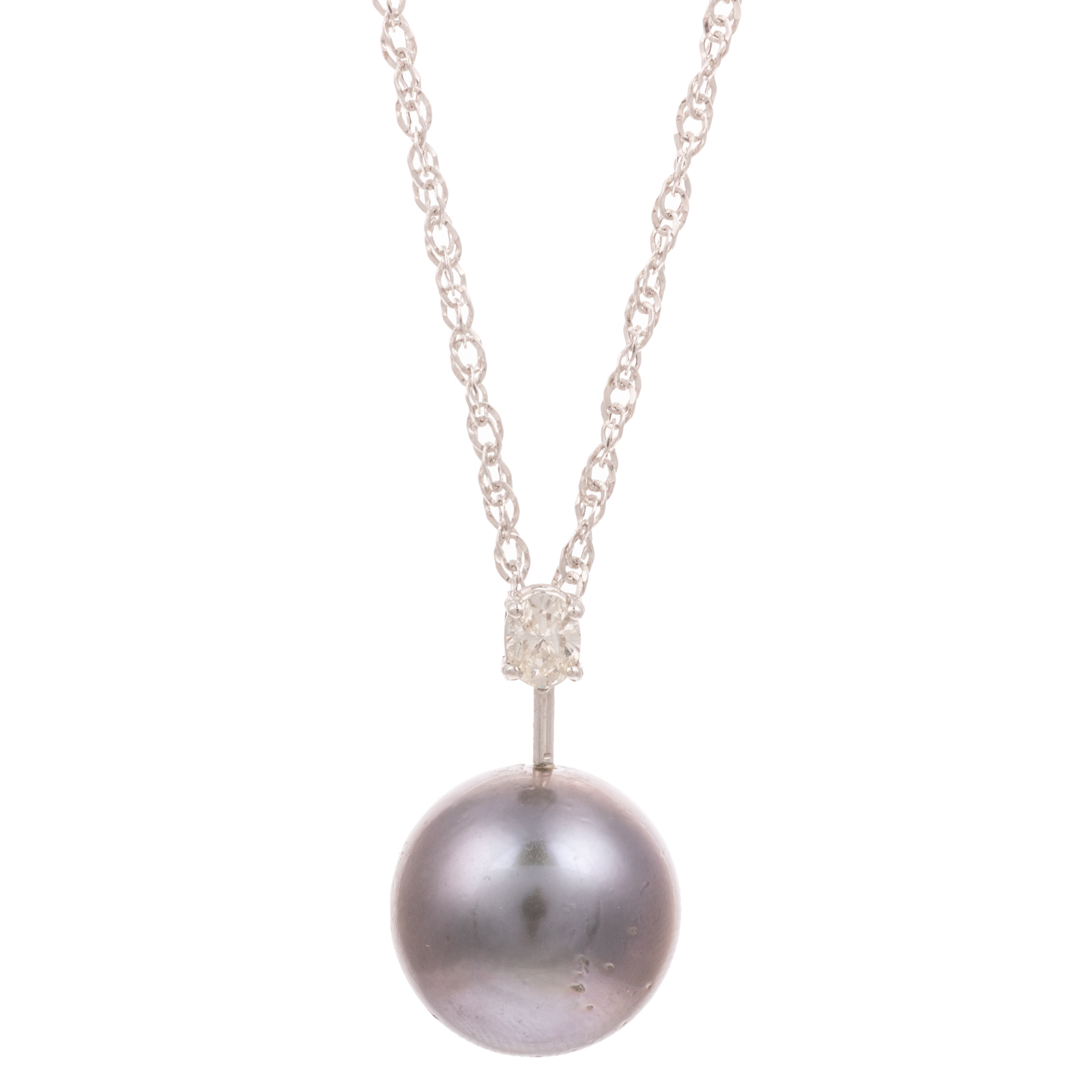 A 15.2 MM TAHITIAN PEARL & DIAMOND