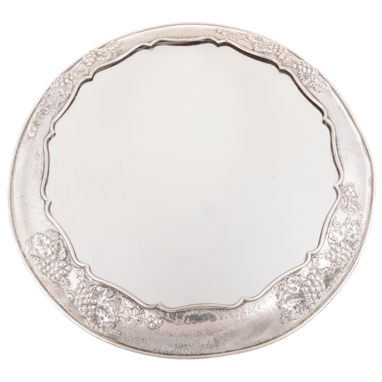 SILVER-MOUNTED MIRRORED PLATEAU