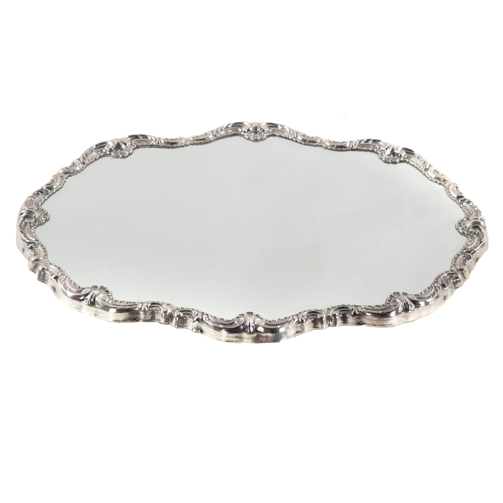 PERUVIAN STERLING-MOUNTED MIRRORED