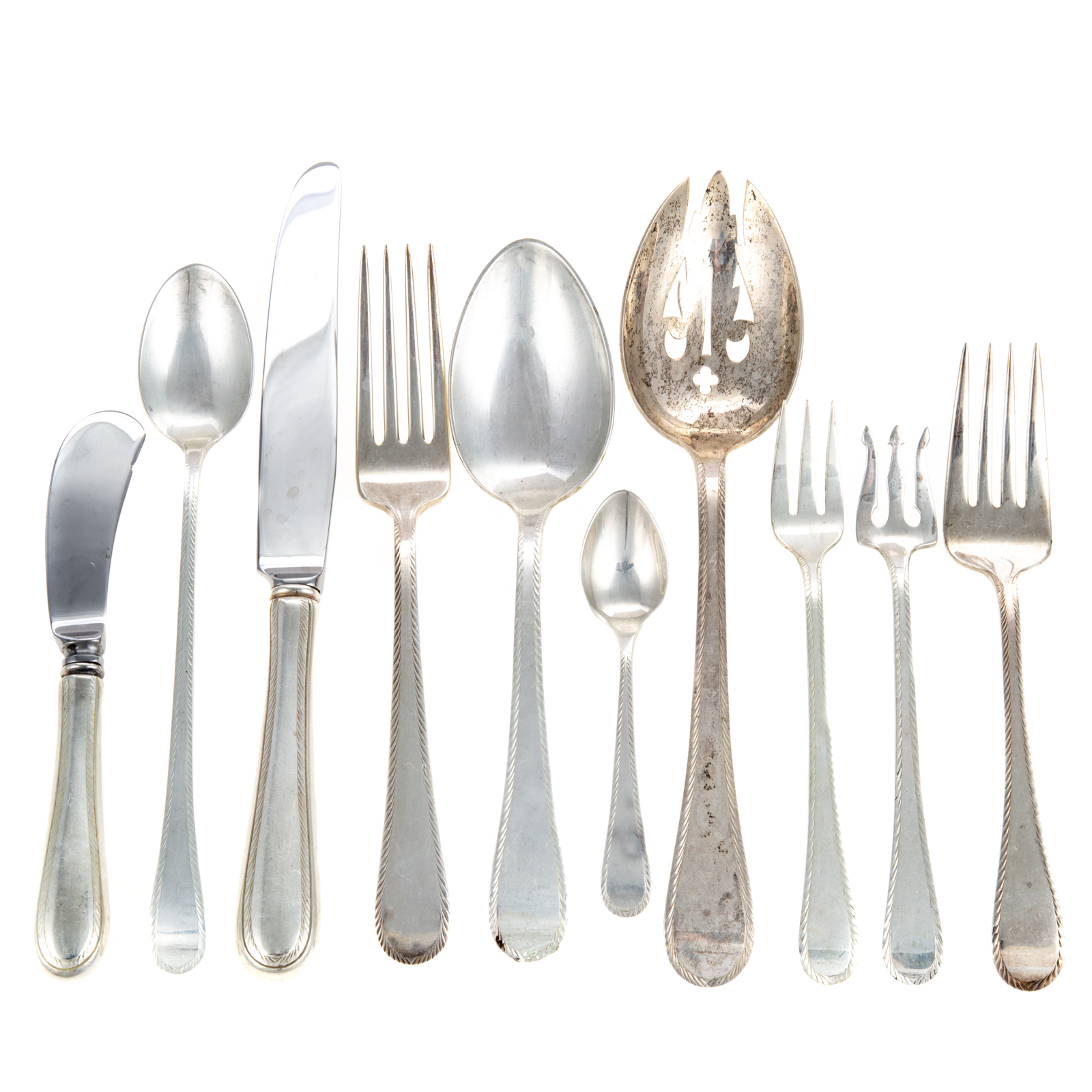 TUTTLE STERLING FEATHER EDGE FLATWARE