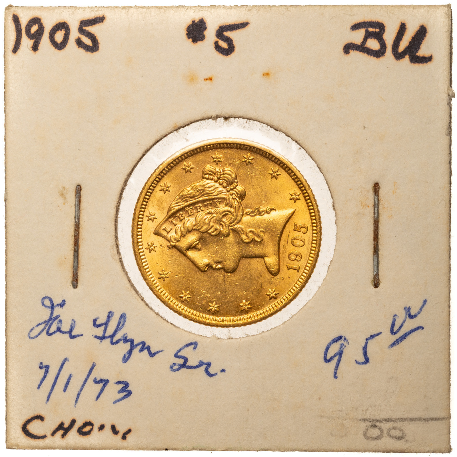 1905 $5 LIBERTY GOLD HALF EAGLE
