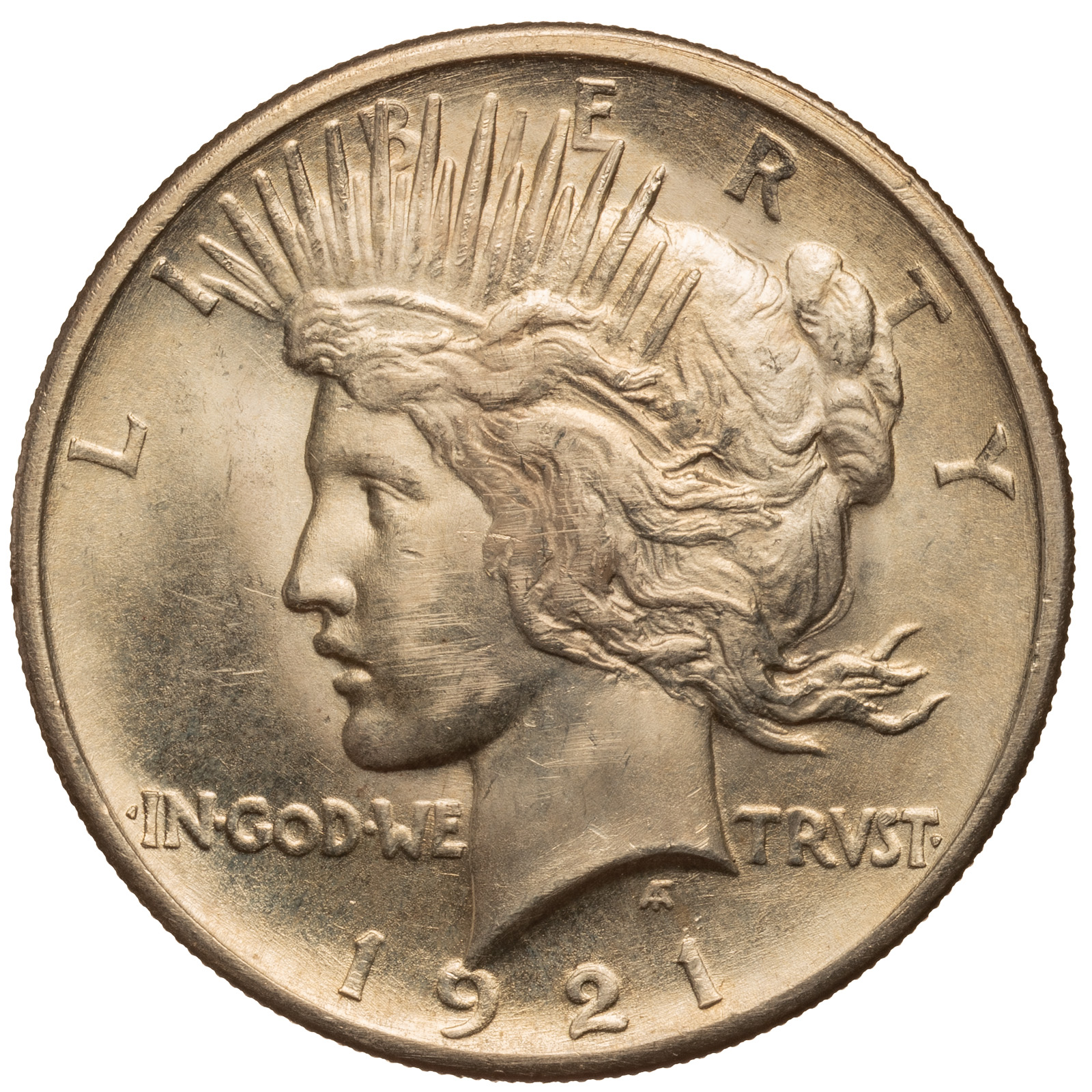 1921 PEACE DOLLAR UNC DETAILS CLEANED  2eae28