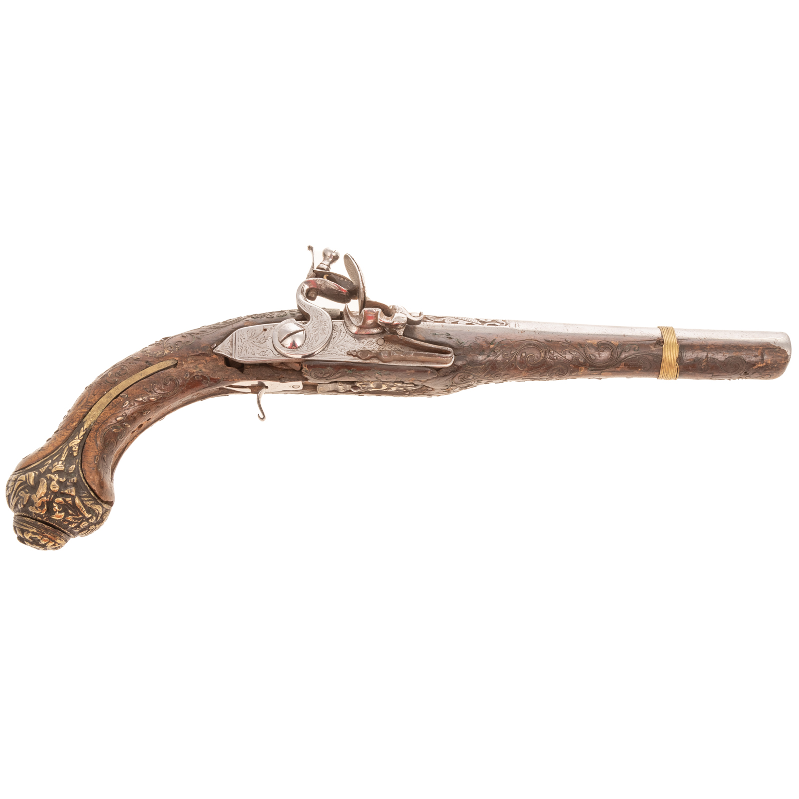 ANTIQUE FLINTLOCK PISTOL Metal