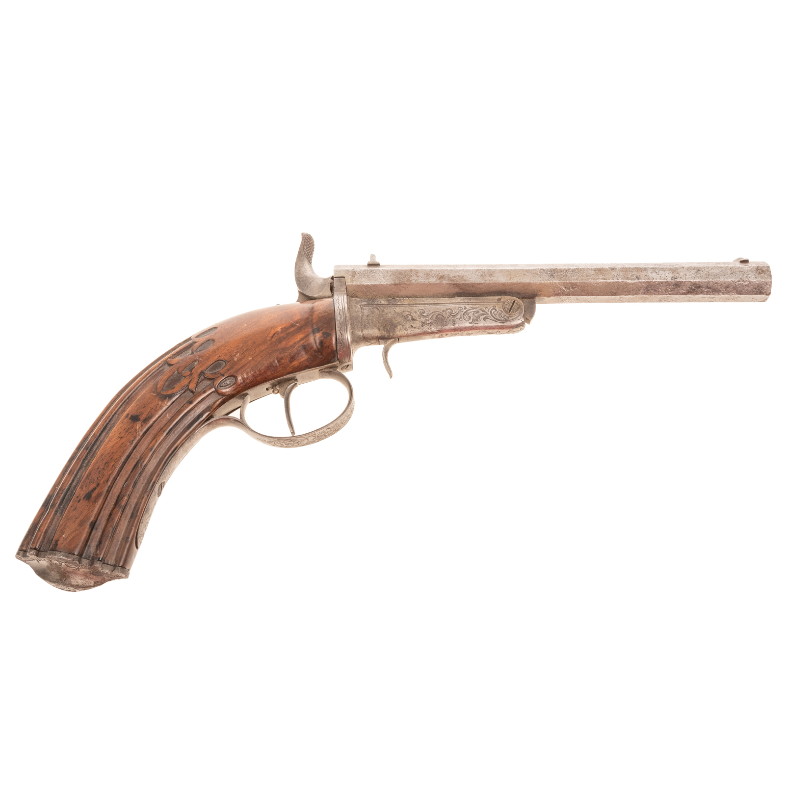 ANTIQUE DROP BARREL CARTRIDGE PISTOL