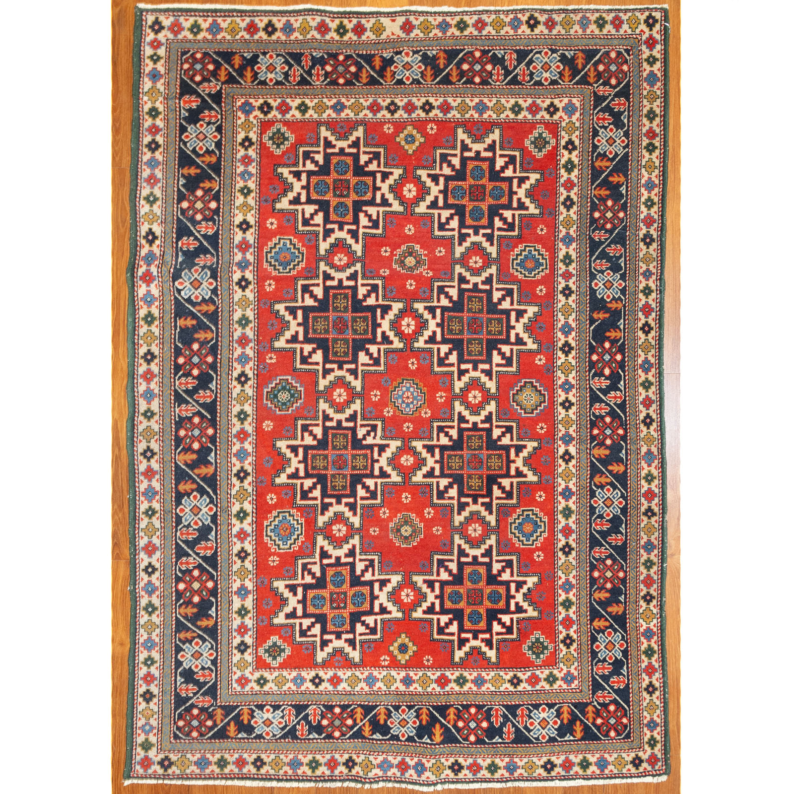 KAZAK RUG, CAUCASUS, 4.4 X 6 Third